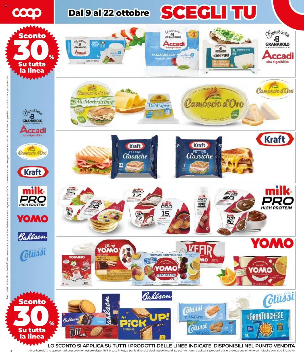 Volantino COOP del 09.10.2025 | Pagina: 8 | Prodotti: Mozzarella, Latte, Data, Stracchino