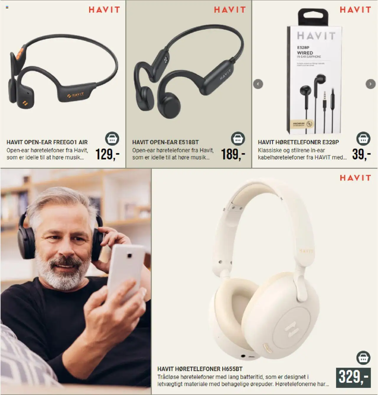 Harald Nyborg tilbudsavis – gyldig fra 01.10.2025 | Side: 16 | Produkter: Høretelefoner, Trådløse høretelefoner, Søm