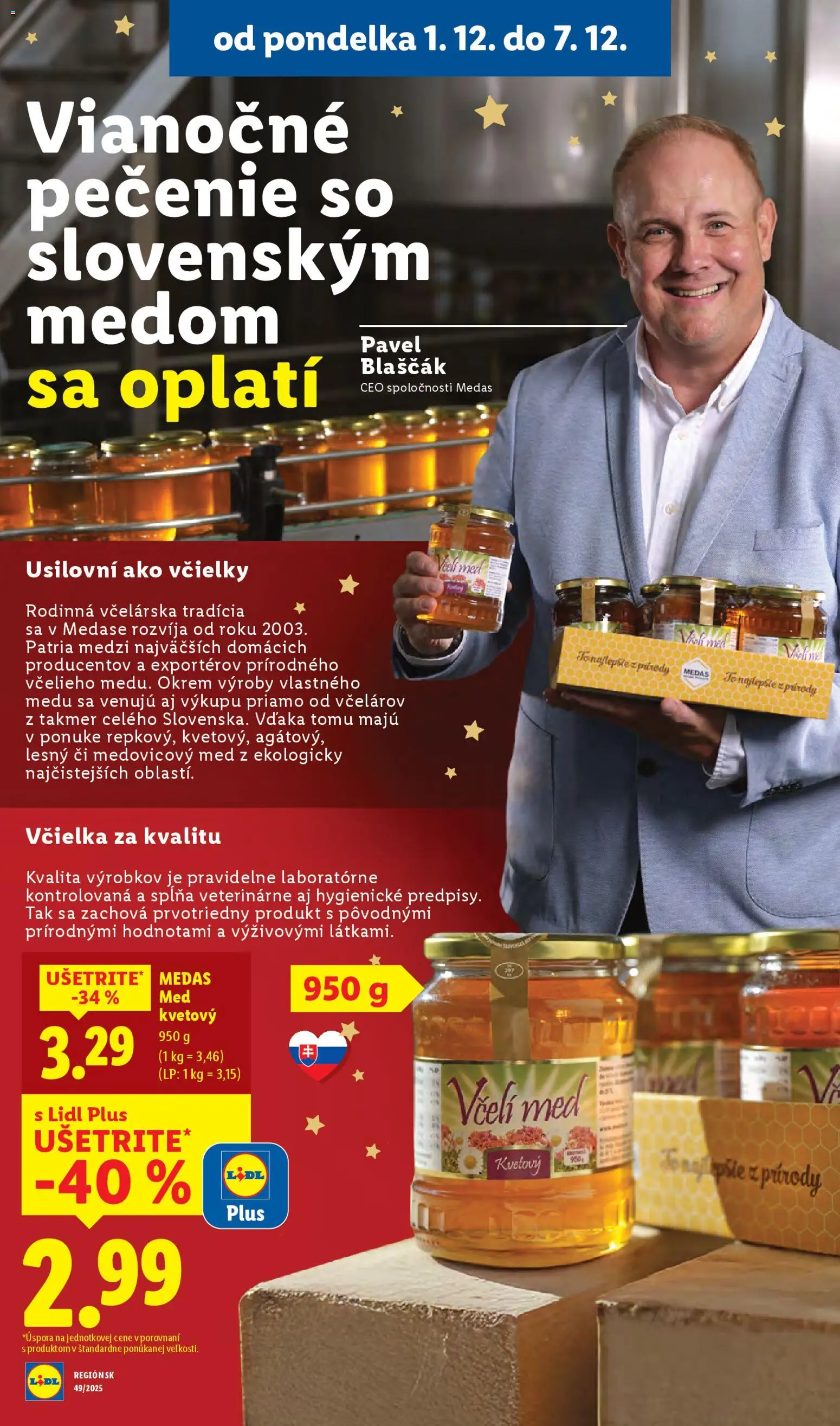 Nové Lidl akcie – leták je platný od 04.12.2025 | Strana: 46 | Produkty: Med