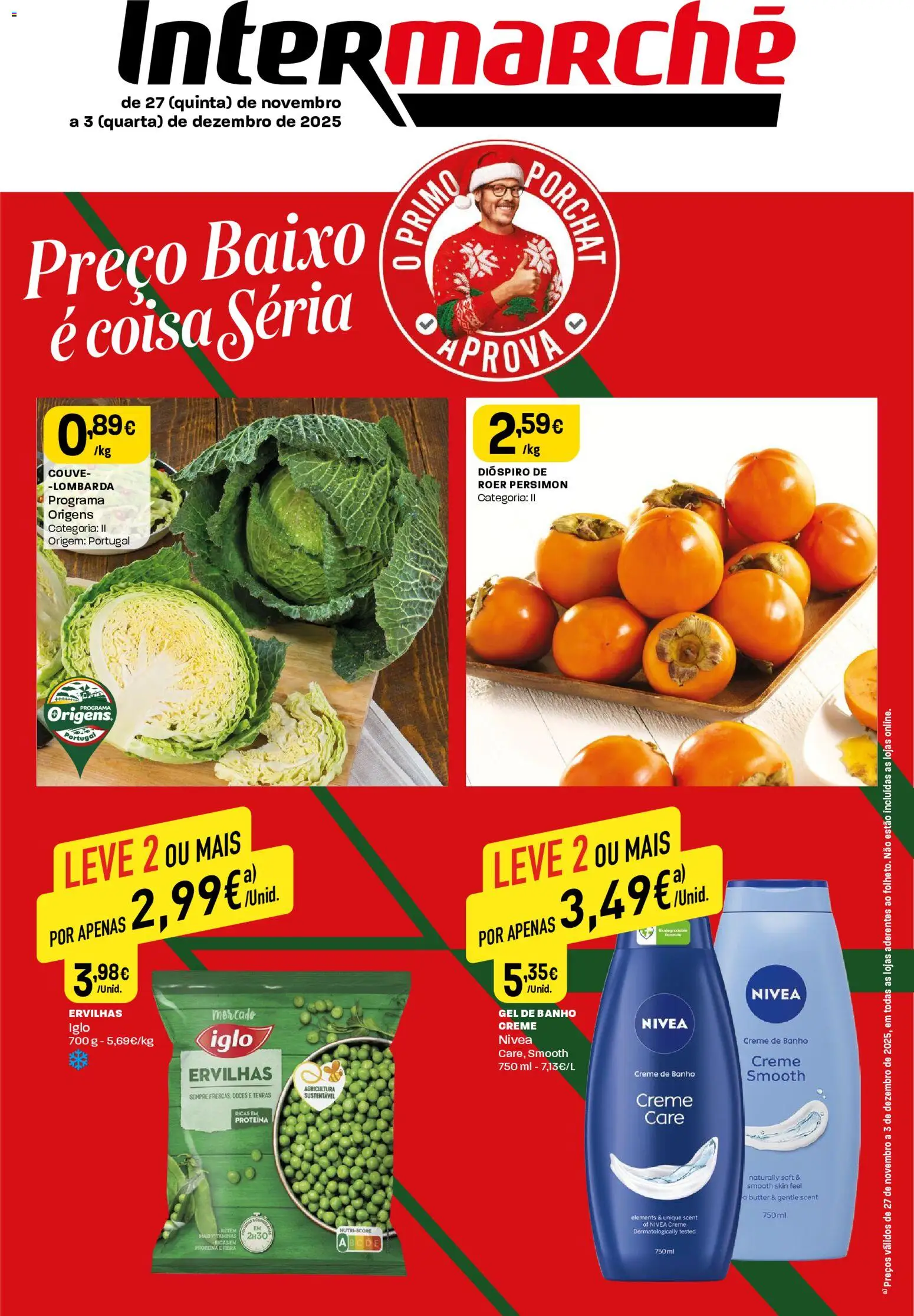 Intermarché Folheto Mini │ válido de 27.11.2025 | Página: 1 | Produtos: Gel de banho, Banho, Proteina, Couve