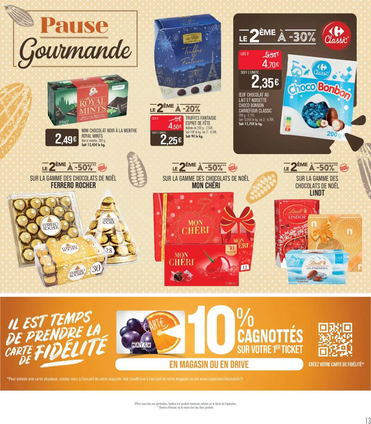 {H1} | Page: 13 | Produits: Menthe, Noisette, Lait, Lindt