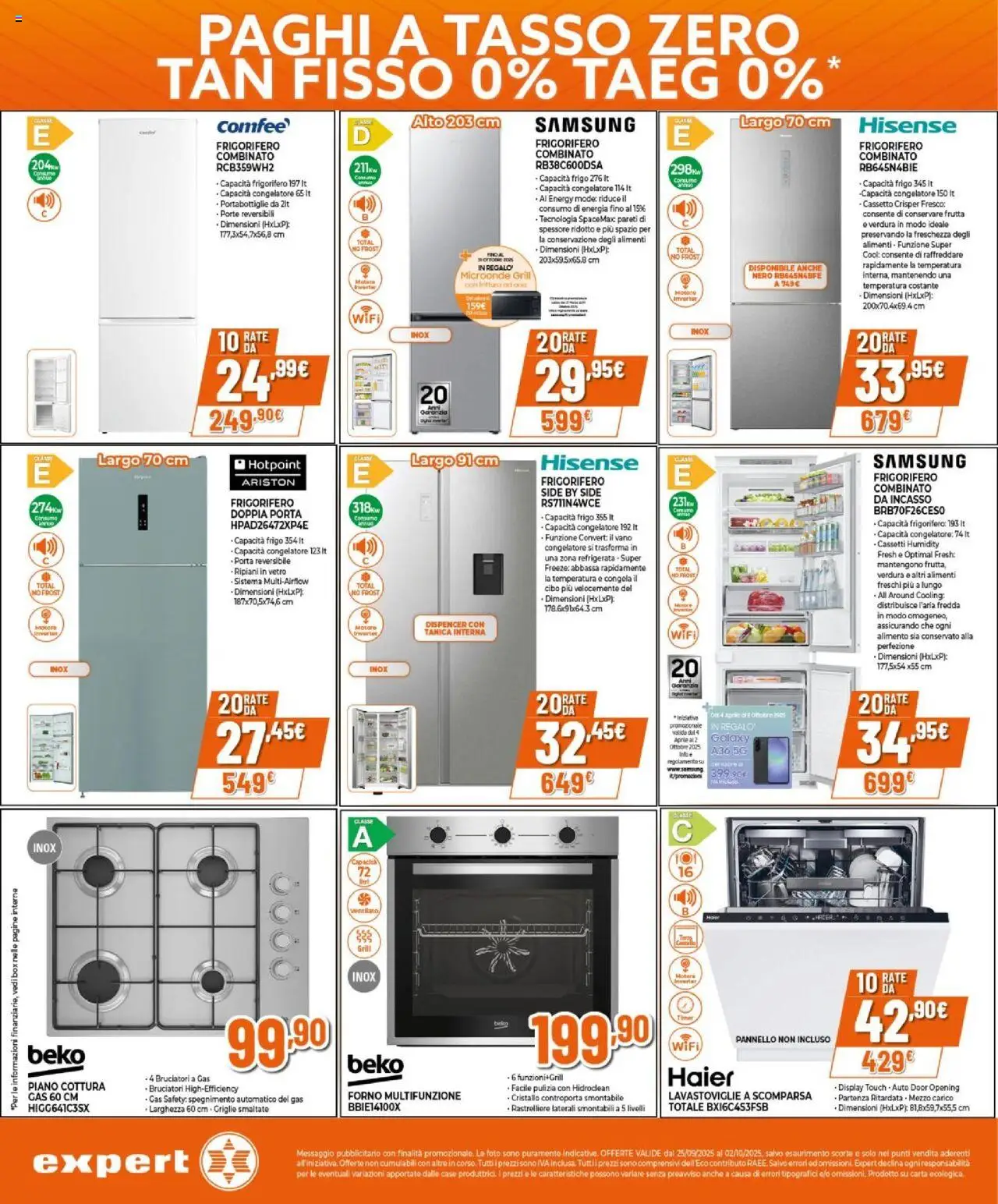 Volantino Expert del 25.09.2025 | Pagina: 19 | Prodotti: Microonde, Frutta, Tanica, Samsung