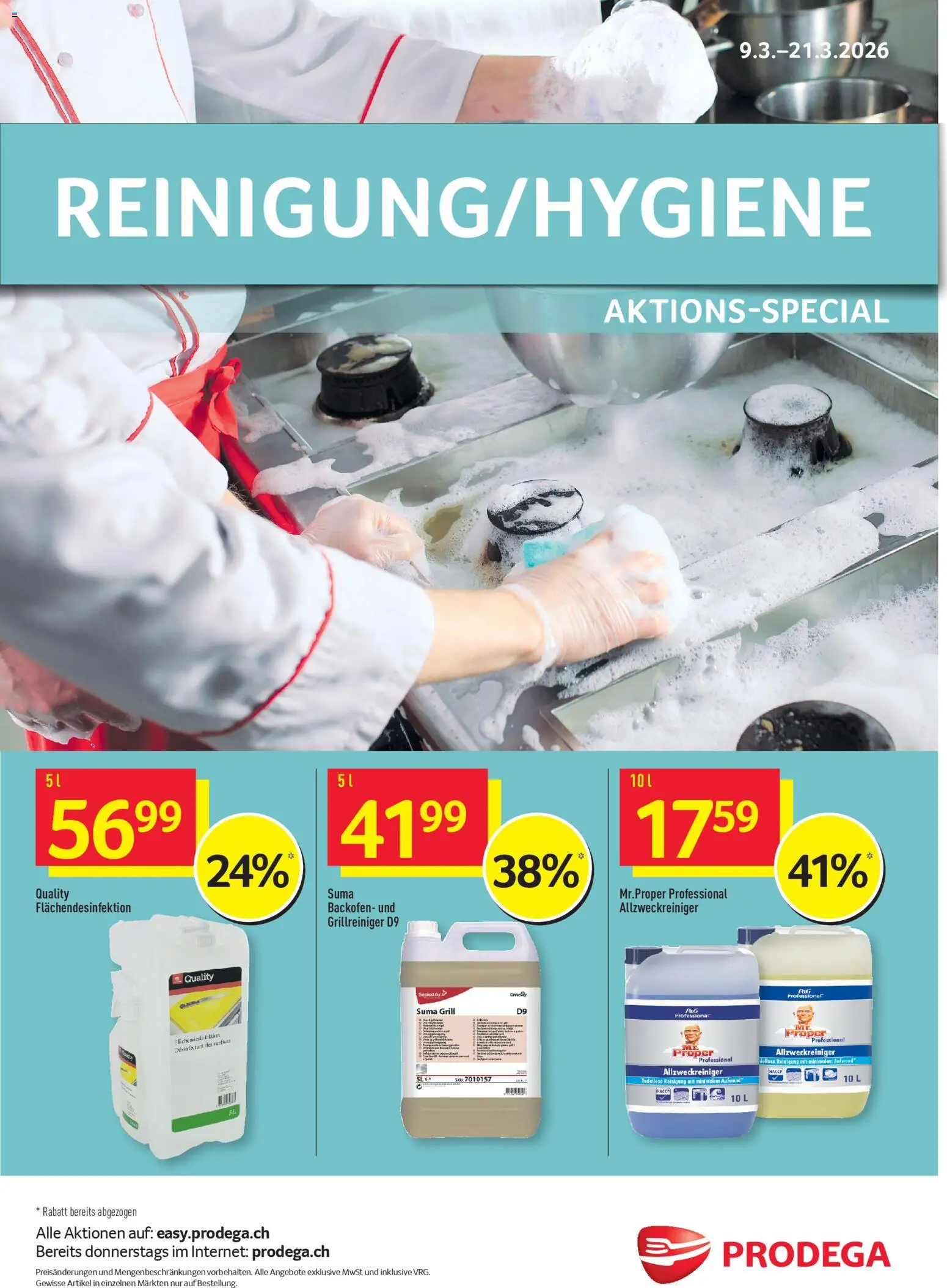 Prodega aktionen Reinigung – gültig ab 09.03.2026 | Seite: 1 | Produkte: Backofen, Grill