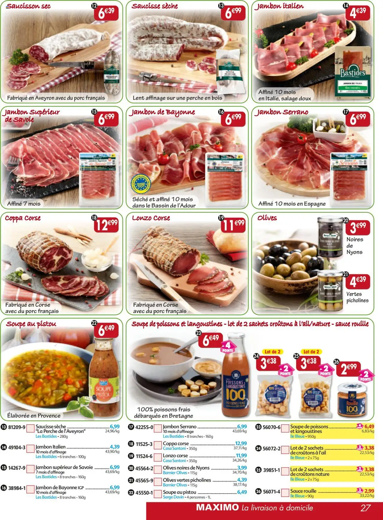 {H1} | Page: 27 | Produits: Soupe, Saucisson, Saucisson sec, Saucisse