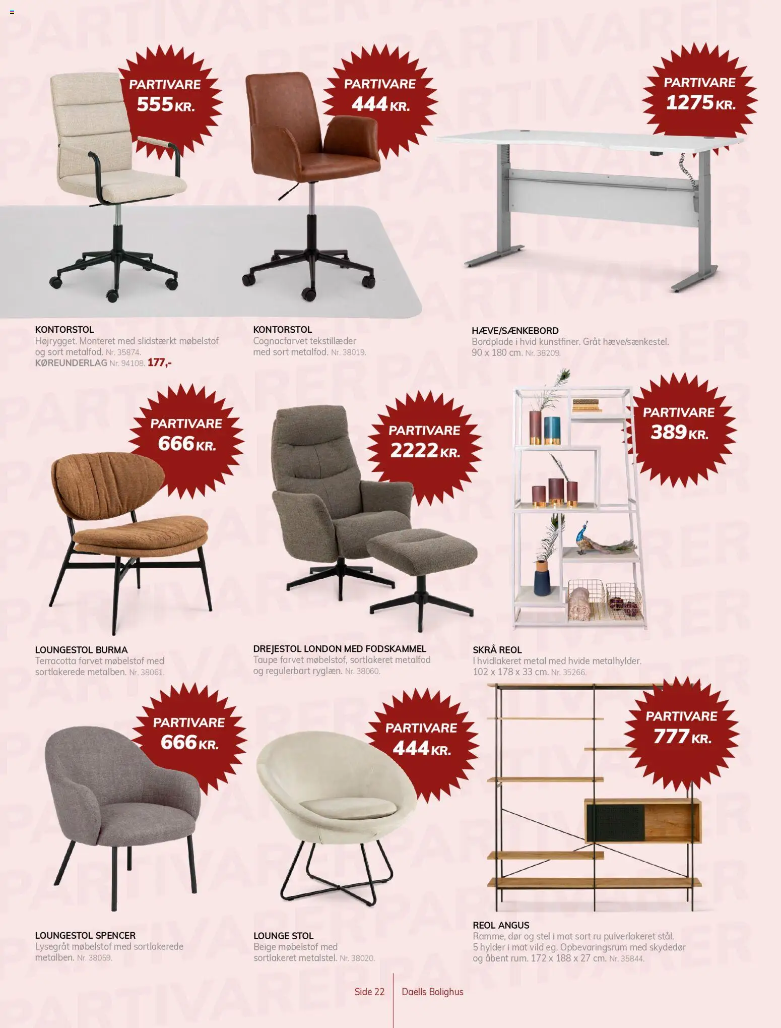 Daells Bolighus tilbudsavis – gyldig fra 26.12.2025 | Side: 22 | Produkter: Fodskammel, Stol, Kontorstol