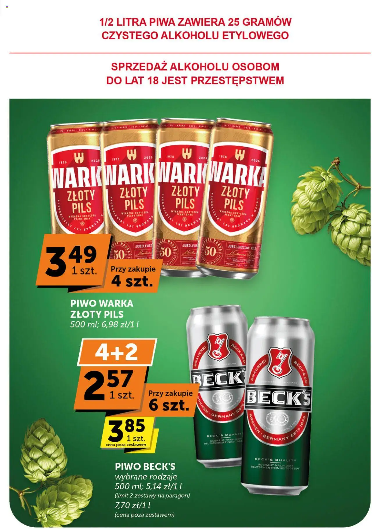 Euro Sklep Gazetka - Market od 16.10.2025 | Strona: 37 | Produkty: Warka, Piwo Warka, Piwo