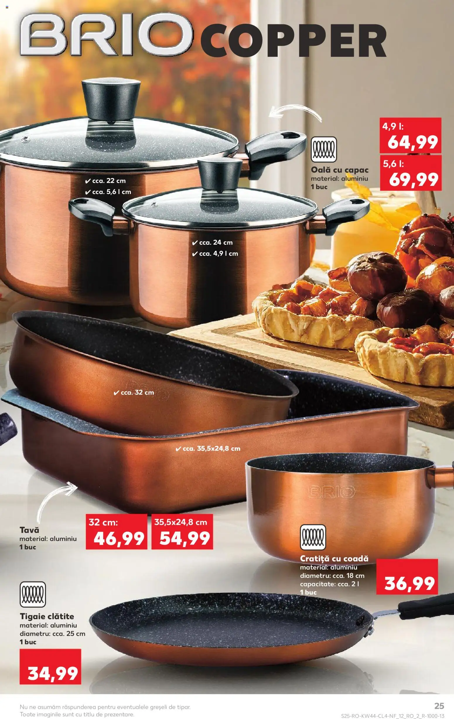 Noul catalog Kaufland – valabil de la 29.10.2025 | Pagină: 25 | Produse: Tigaie, Cratiță, Oală, Clătite