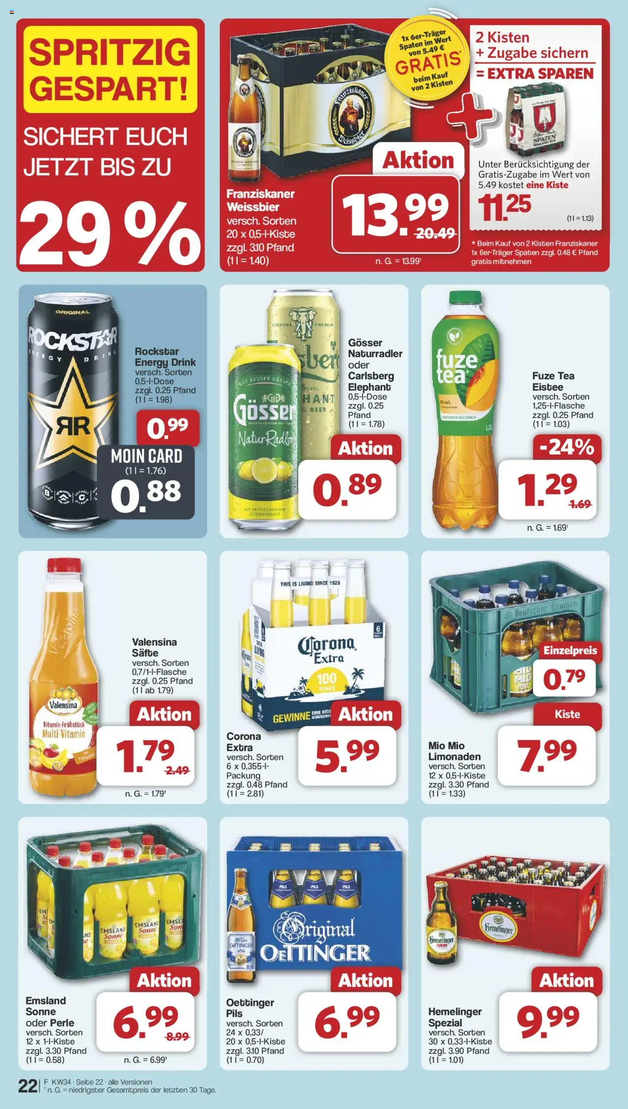Famila Nordwest Prospekt 	 - gültig ab dem 18.08.2025 | Seite: 26 | Produkte: Franziskaner, Carlsberg, Pils, Valensina