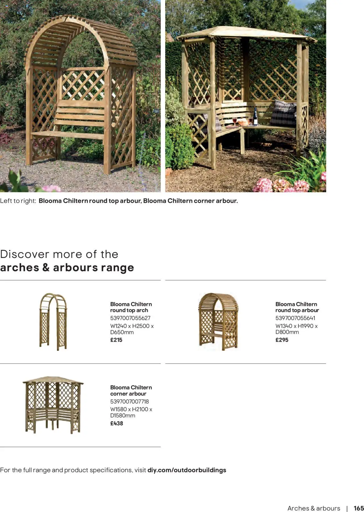 {H1} | Page: 165 | Products: Corner arbour