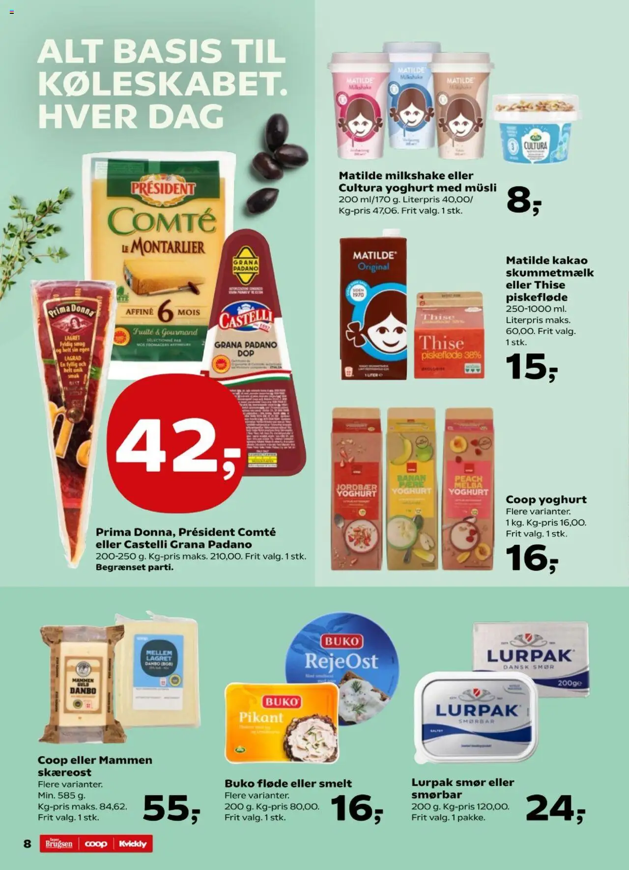 Kvickly tilbudsavis – gyldig fra 12.09.2025 | Side: 8 | Produkter: Yoghurt, Milkshake, Kakao, Müsli
