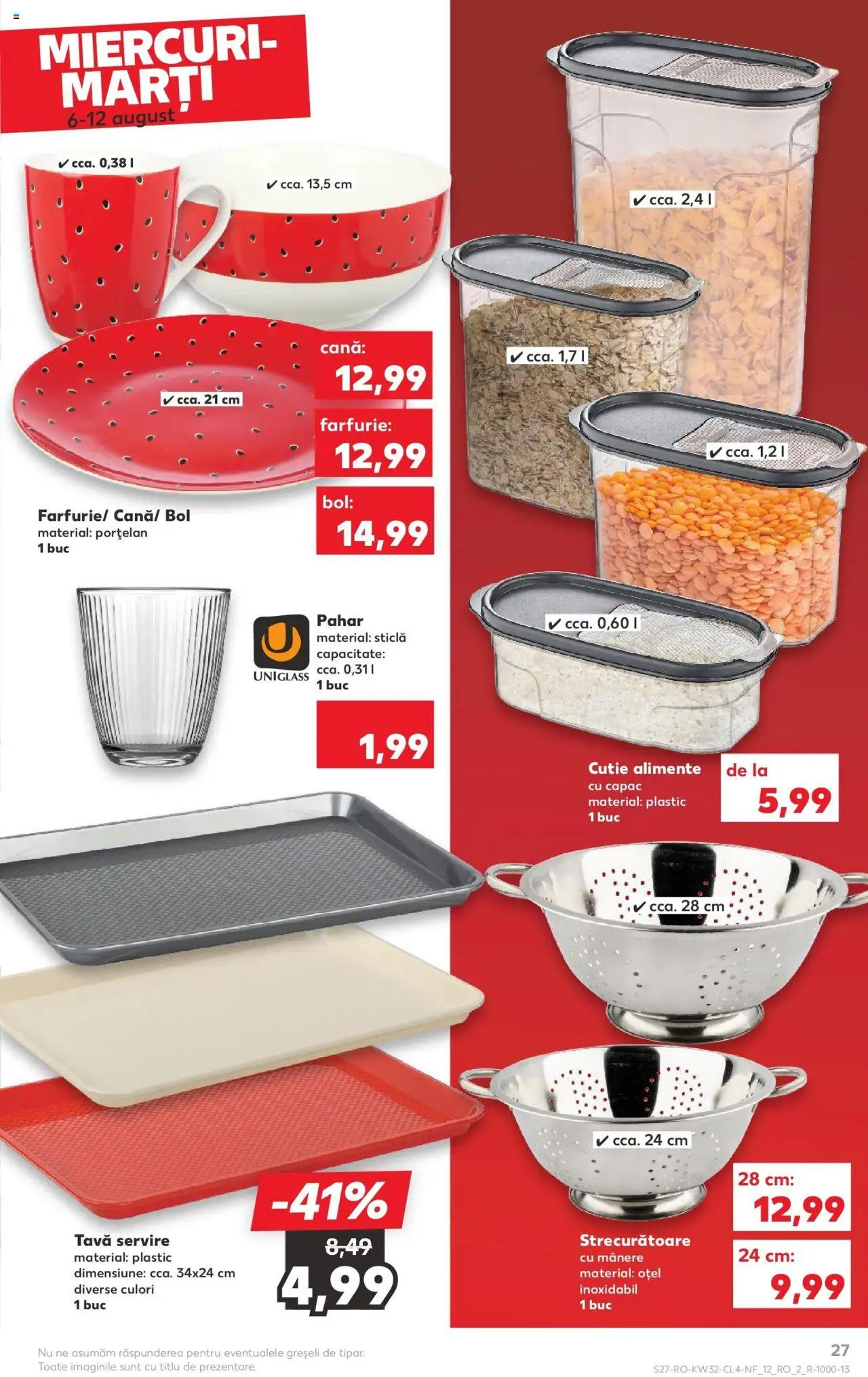 Catalog Kaufland - Galați – valabil de la 06.08.2025 | Pagină: 27 | Produse: Bol, Cutie alimente, Cutie, Farfurie