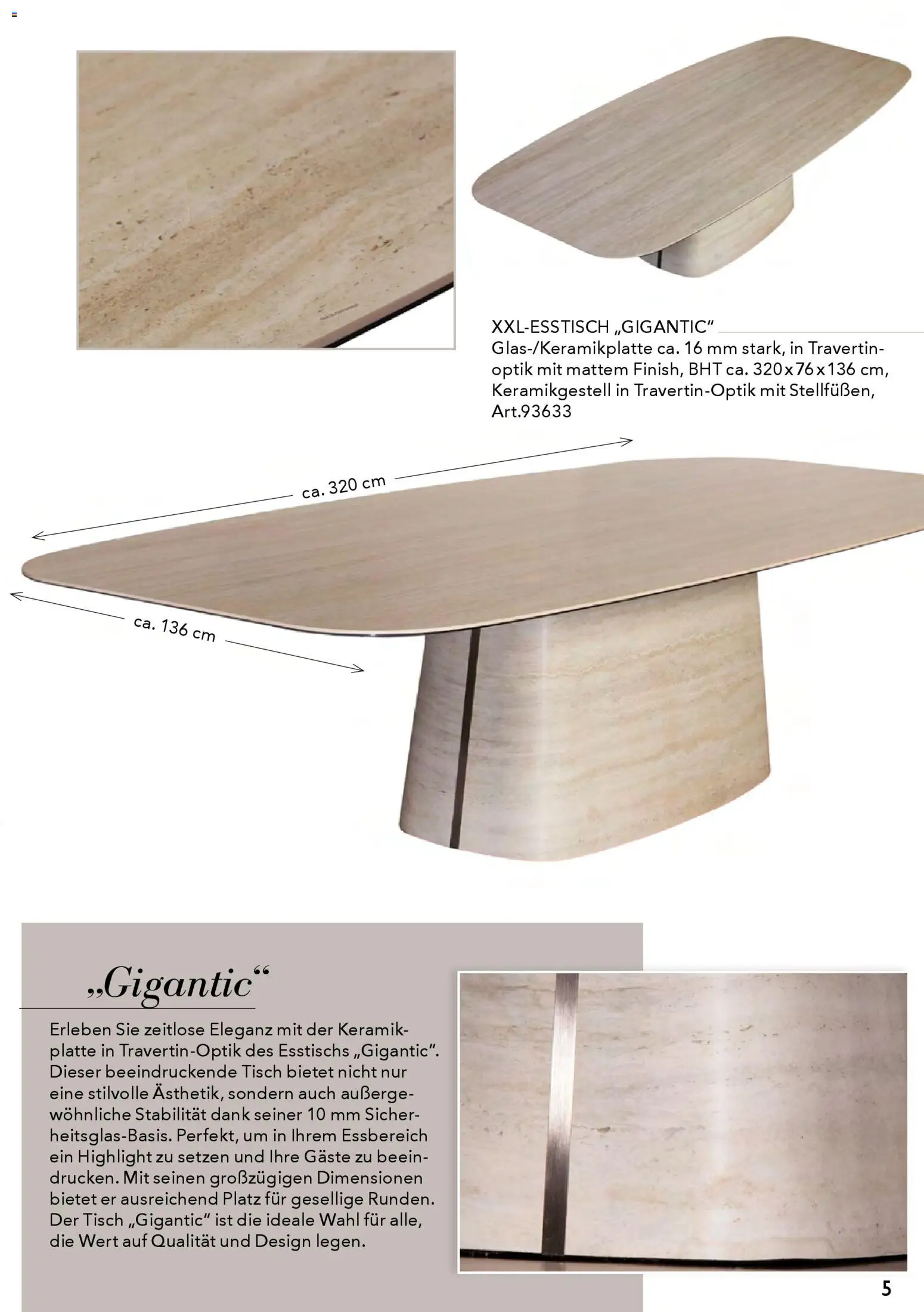 Rahaus Prospekt Glas/Keramik-Esstische – gültig ab 29.01.2026 | Seite: 5 | Produkte: Tisch