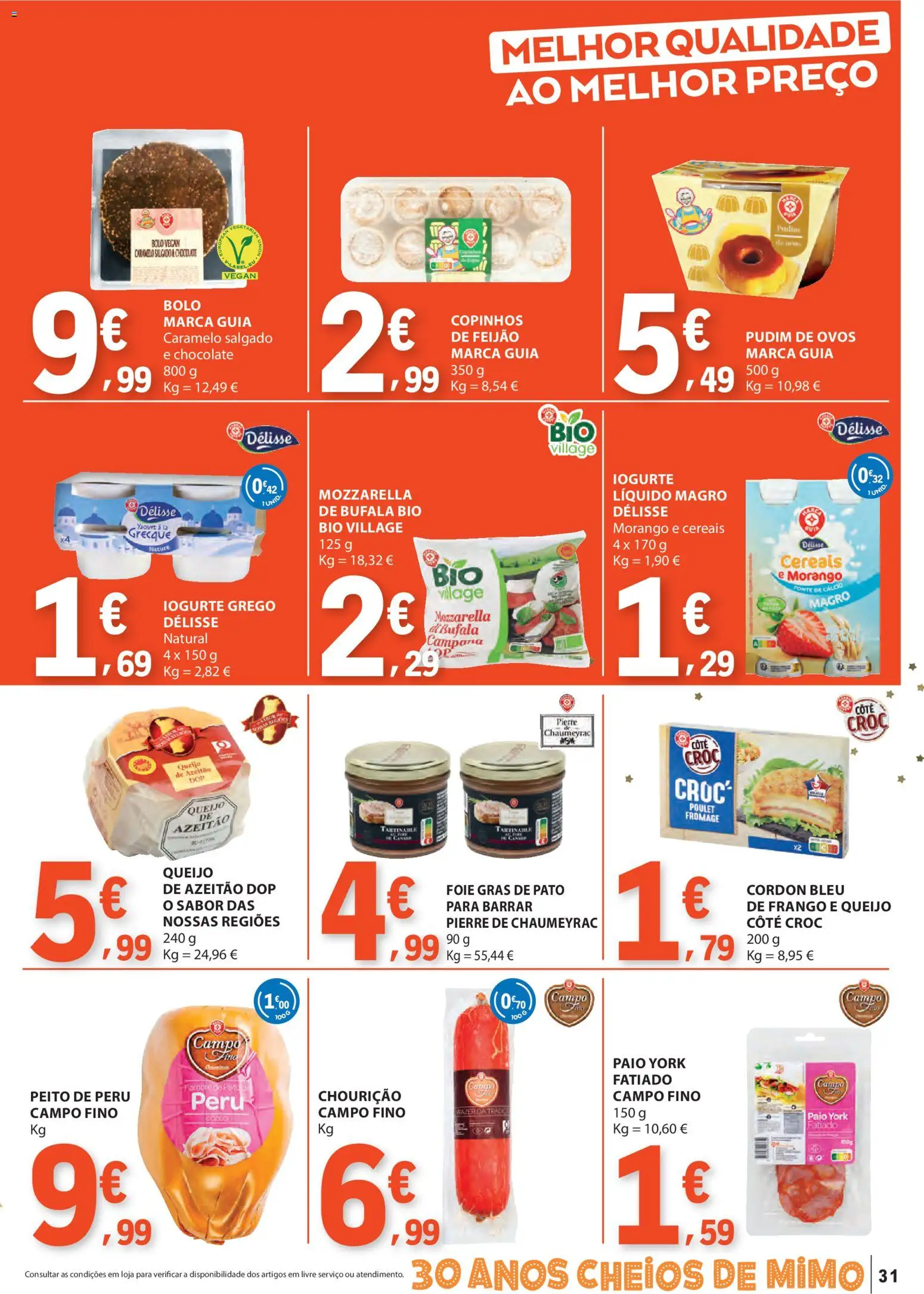 E.Leclerc folheto │ válido de 27.11.2025 | Página: 31 | Produtos: Peito de peru, Bolo, Iogurte, Ovos