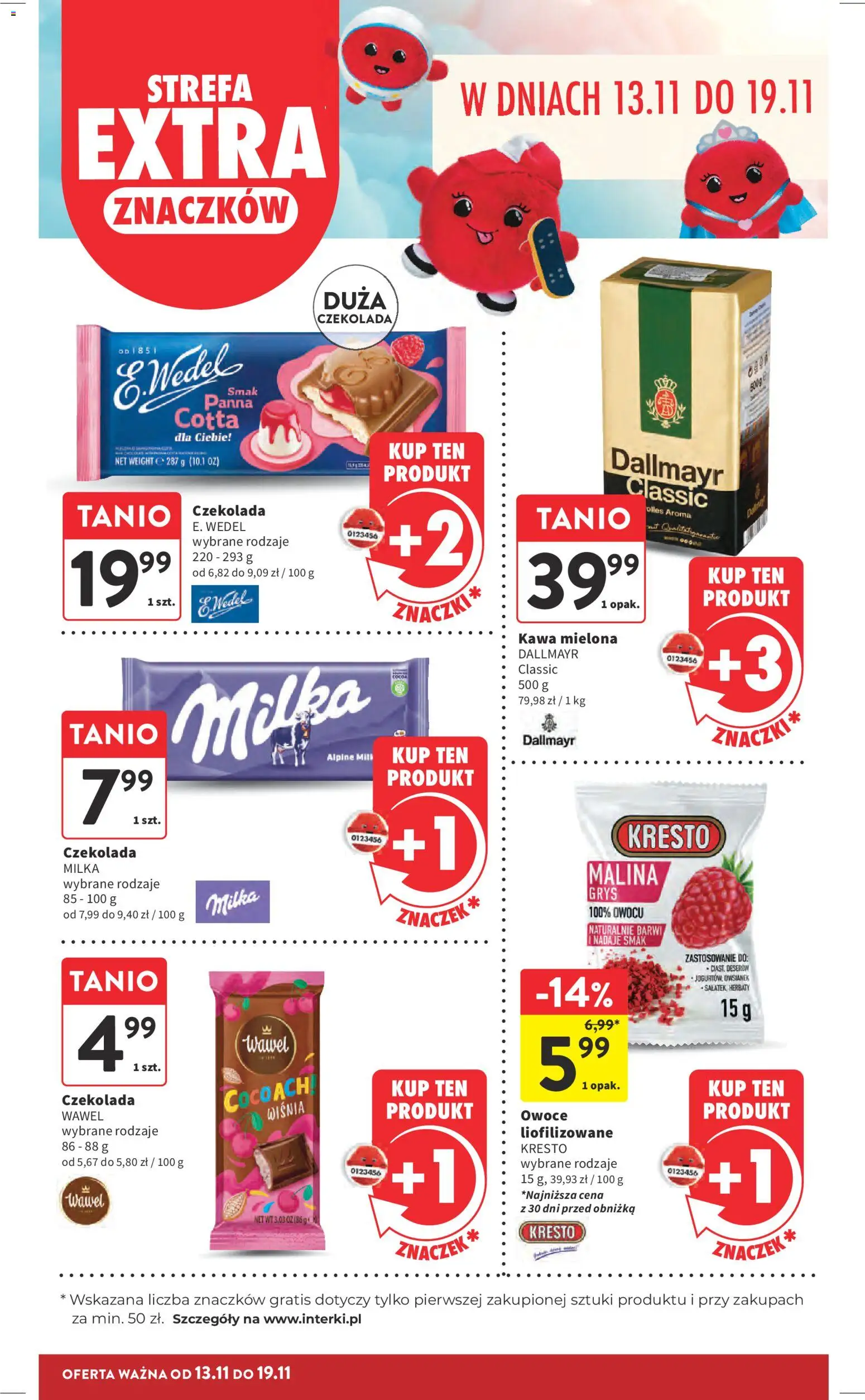 Intermarche Gazetka od 13.11.2025 | Strona: 10 | Produkty: Czekolada milka, Milka, Kawa, Owoce