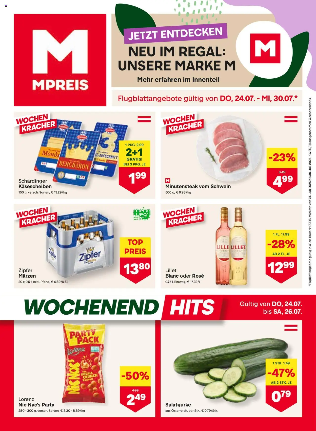 MPREIS Absam gültig ab 24.07.2025 | Seite: 1 | Produkte: Regal