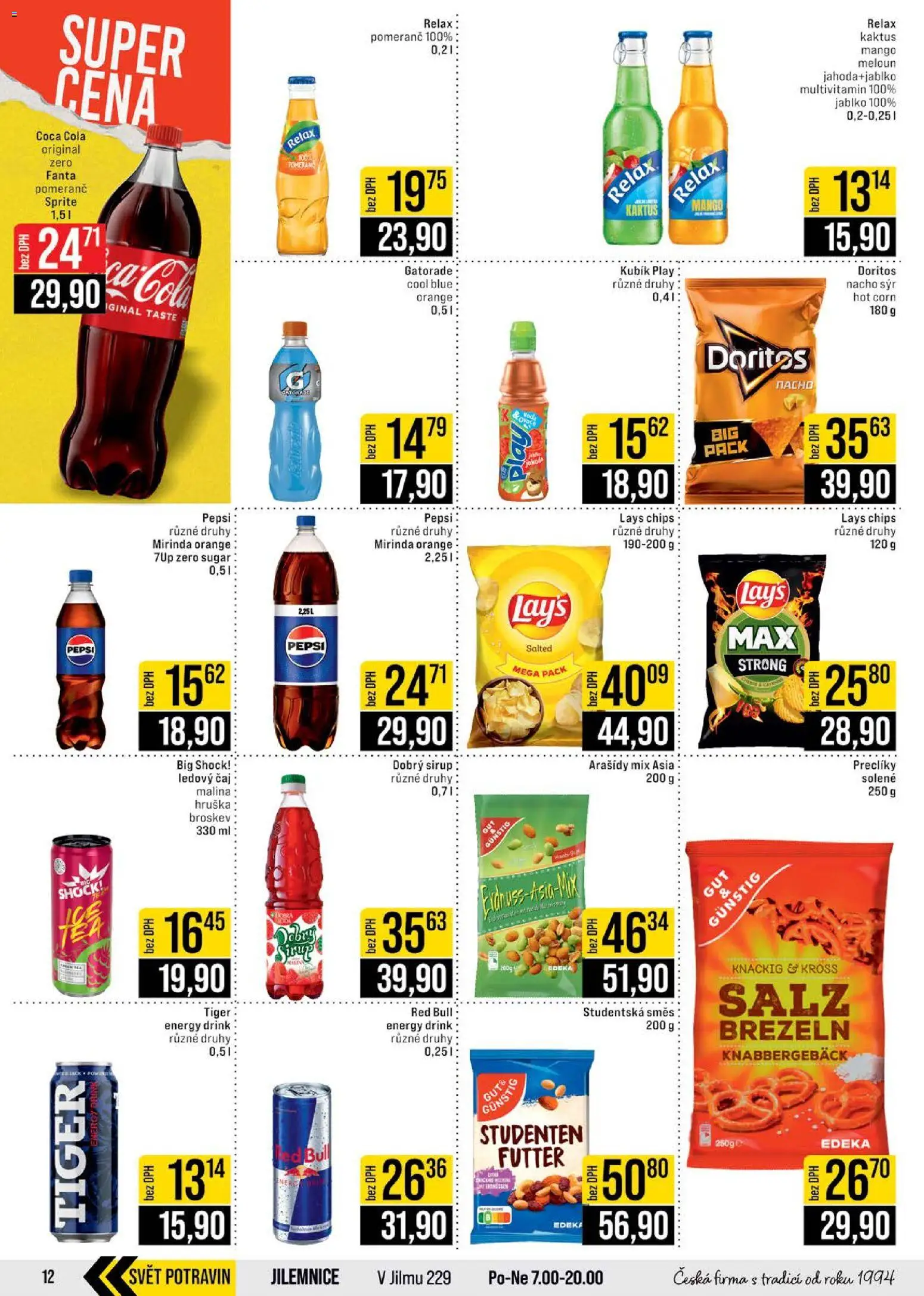 Jip leták - Cash & Carry od 02.01.2026 | Strana: 12 | Produkty: Meloun, Studentská směs, Mirinda, Red Bull