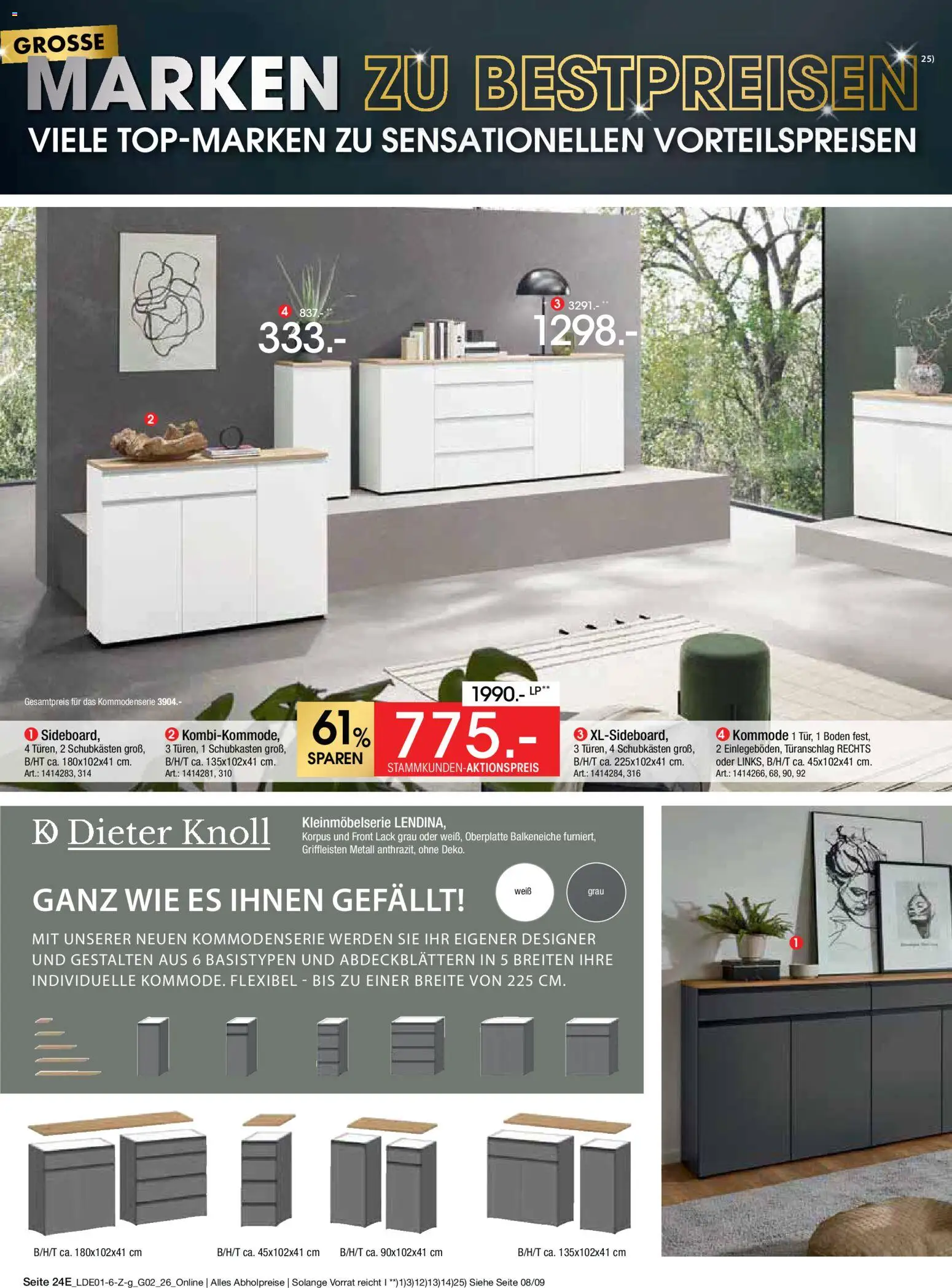 Zurbrüggen Große Marken-Sensation – gültig ab 31.01.2026 | Seite: 36 | Produkte: Sideboard, Kommode