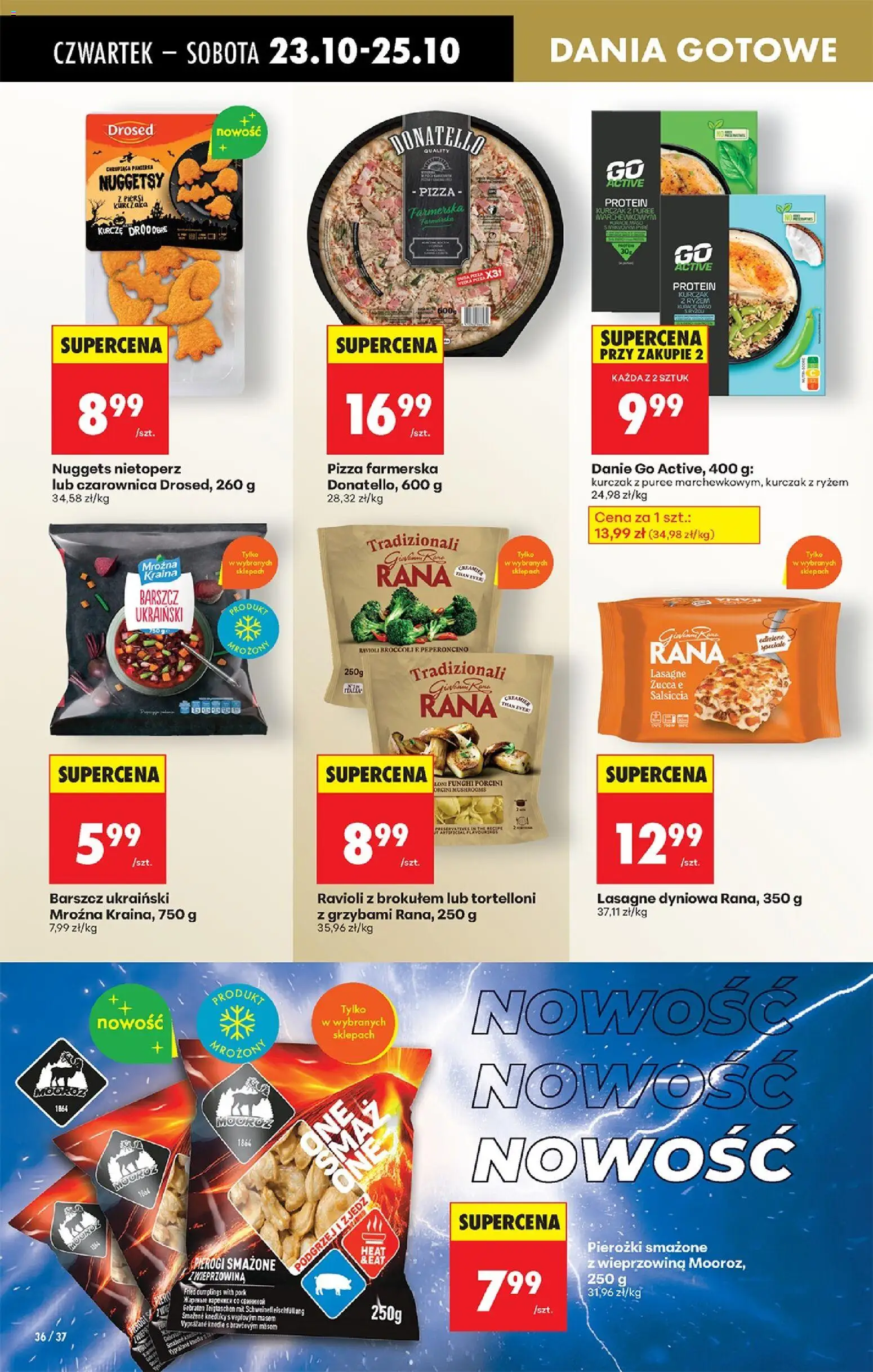 Biedronka gazetka - Oferta w tym tygodniu od 23.10.2025 | Strona: 46 | Produkty: Barszcz, Pierogi, Pizza, Dania gotowe