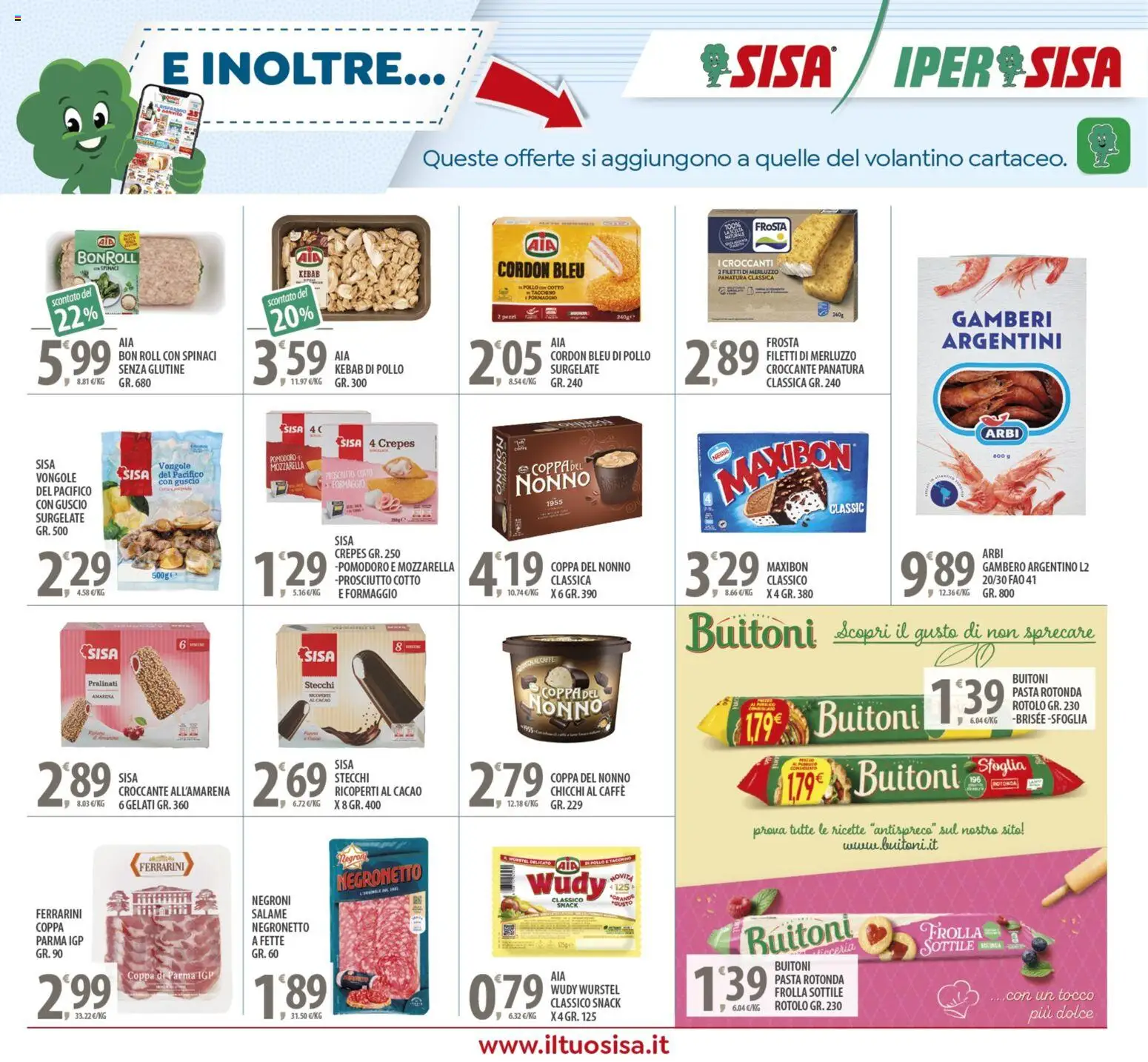 Volantino SISA del 14.11.2025 | Pagina: 19 | Prodotti: Salame, Merluzzo, Prosciutto, Cacao