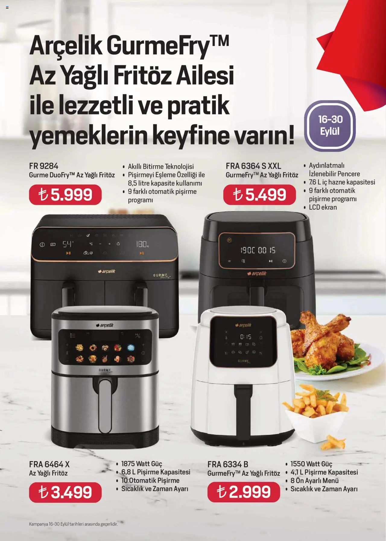Arçelik Katalog - 16.09.2025 tarihinden itibaren geçerlidir | Sayfa: 47 | Ürünler: Fritöz