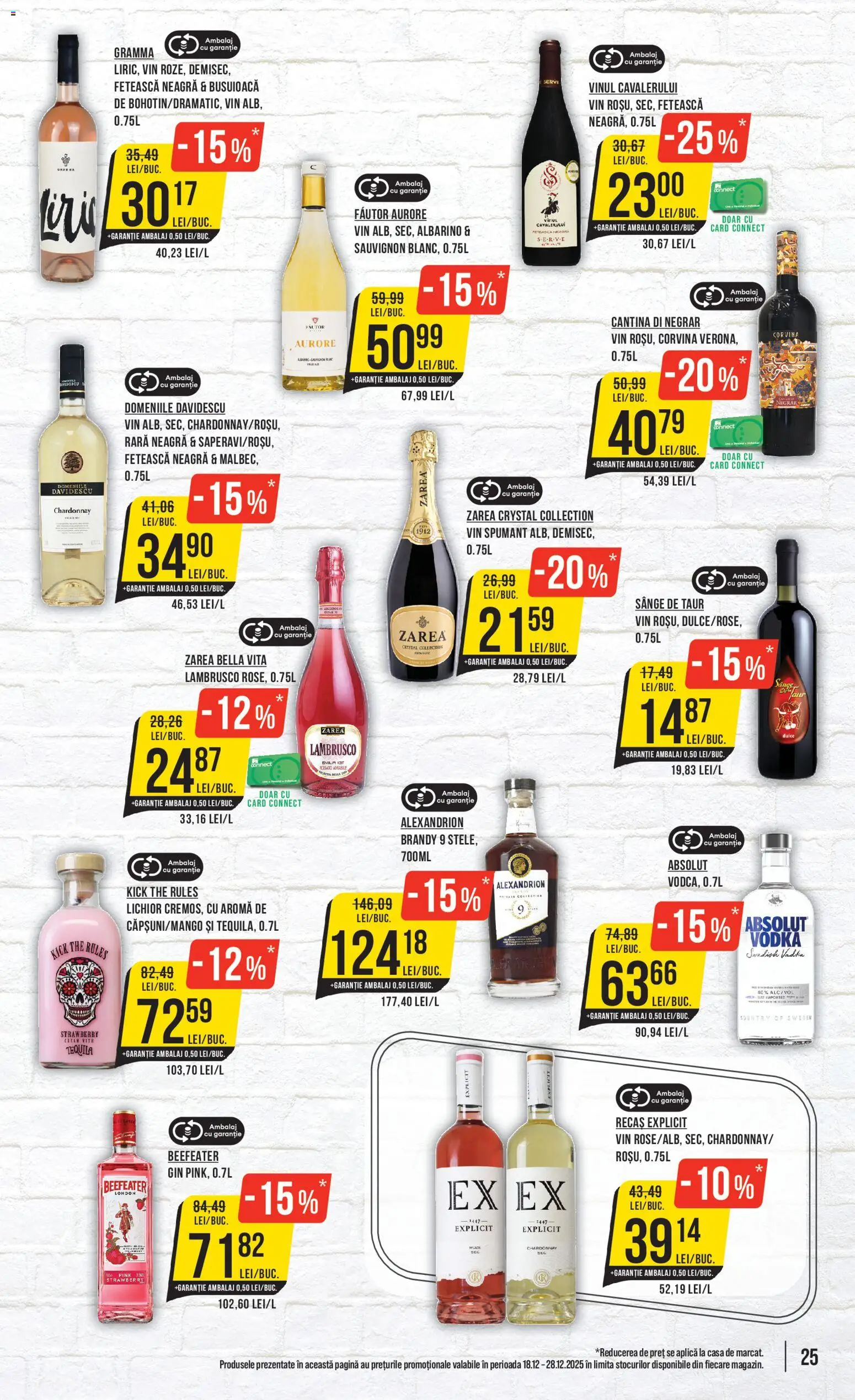 Noul catalog Mega Image – valabil de la 18.12.2025 | Pagină: 25 | Produse: Lichior, Vin, Gin, Vodka