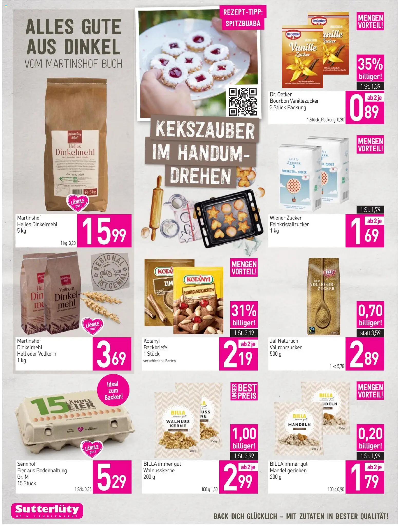 Sutterlüty Flugblatt gültig ab 27.11.2025 | Seite: 18 | Produkte: Zucker, Eier, Bourbon