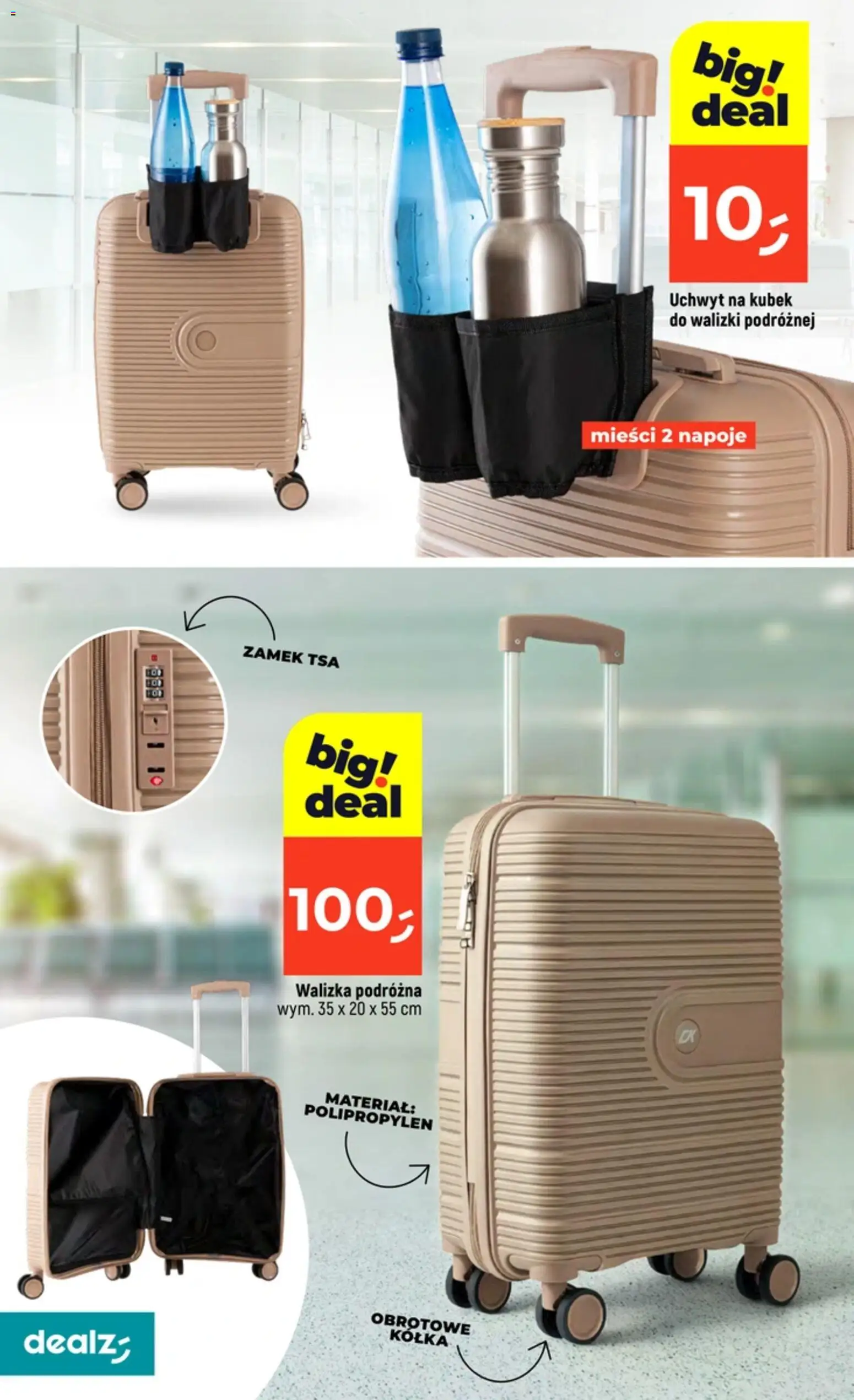 Dealz gazetka od 16.04.2026 | Strona: 26 | Produkty: Walizka, Napoje, Walizki