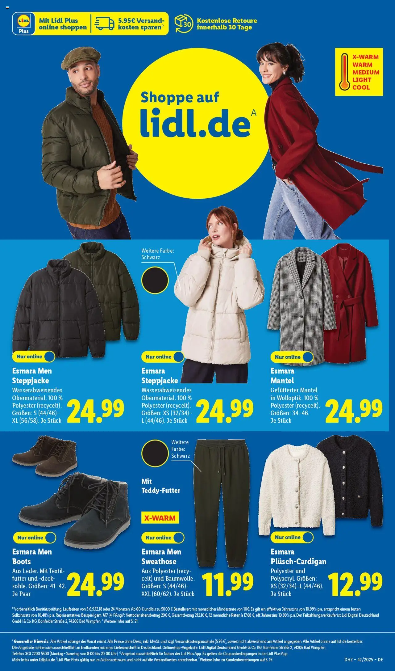 Lidl Prospekt 	 – gültig ab 13.10.2025 | Seite: 23 | Produkte: Steppjacke, Bad, Mantel, Telefon