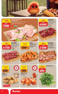 Auchan akciós újság - amely érvényes a következő dátumtól: 16.04.2026 | Oldal: 2 | Termékek: Petrezselyem, Burgonya, Szalonna, Lecsókolbász
