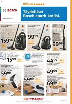 K-Citymarket - Pirkka – voimassa 27.08.2025 alkaen | Sivu: 91 | Tuotteet: Vedenkeitin, Imuri, Leivänpaahdin, Sähkövatkain