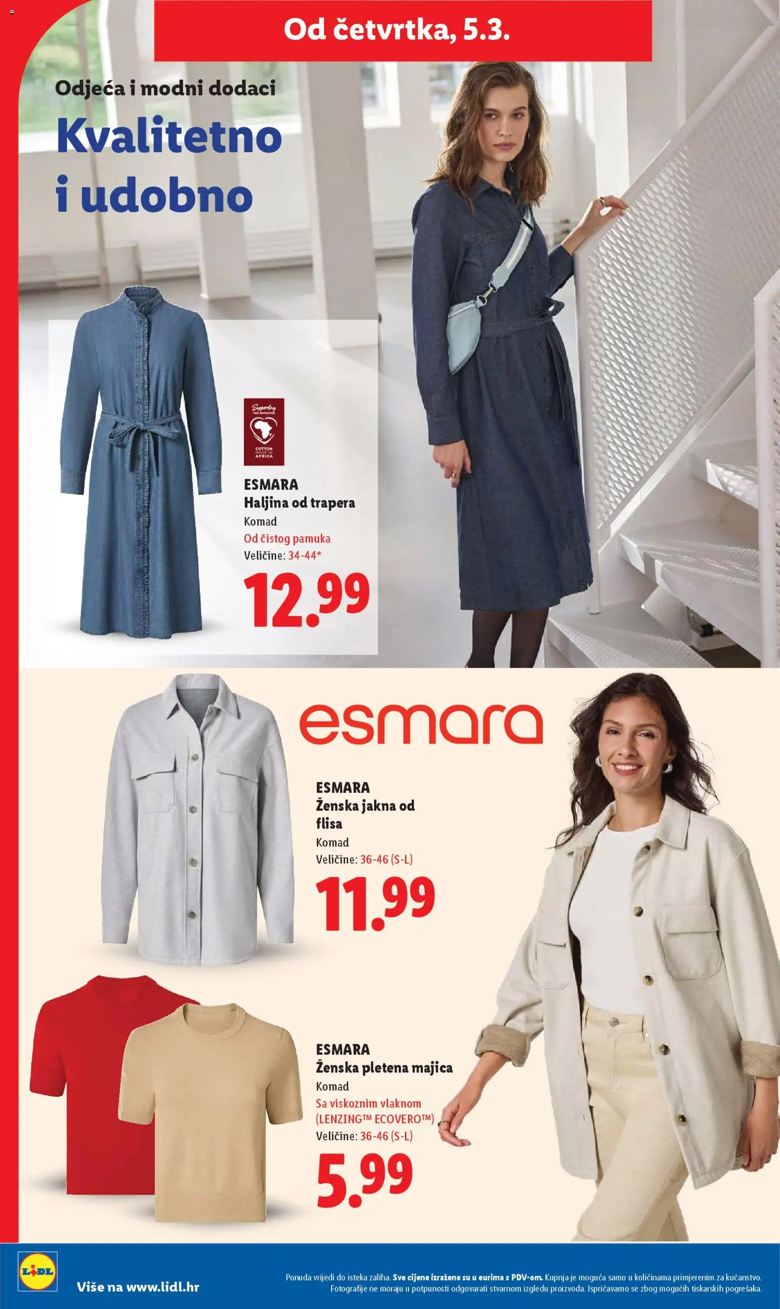 Lidl katalog | vrijedi od 02.03.2026 | Stranica: 42 | Proizvodi: Odjeća, Majica, Jakna, Haljina