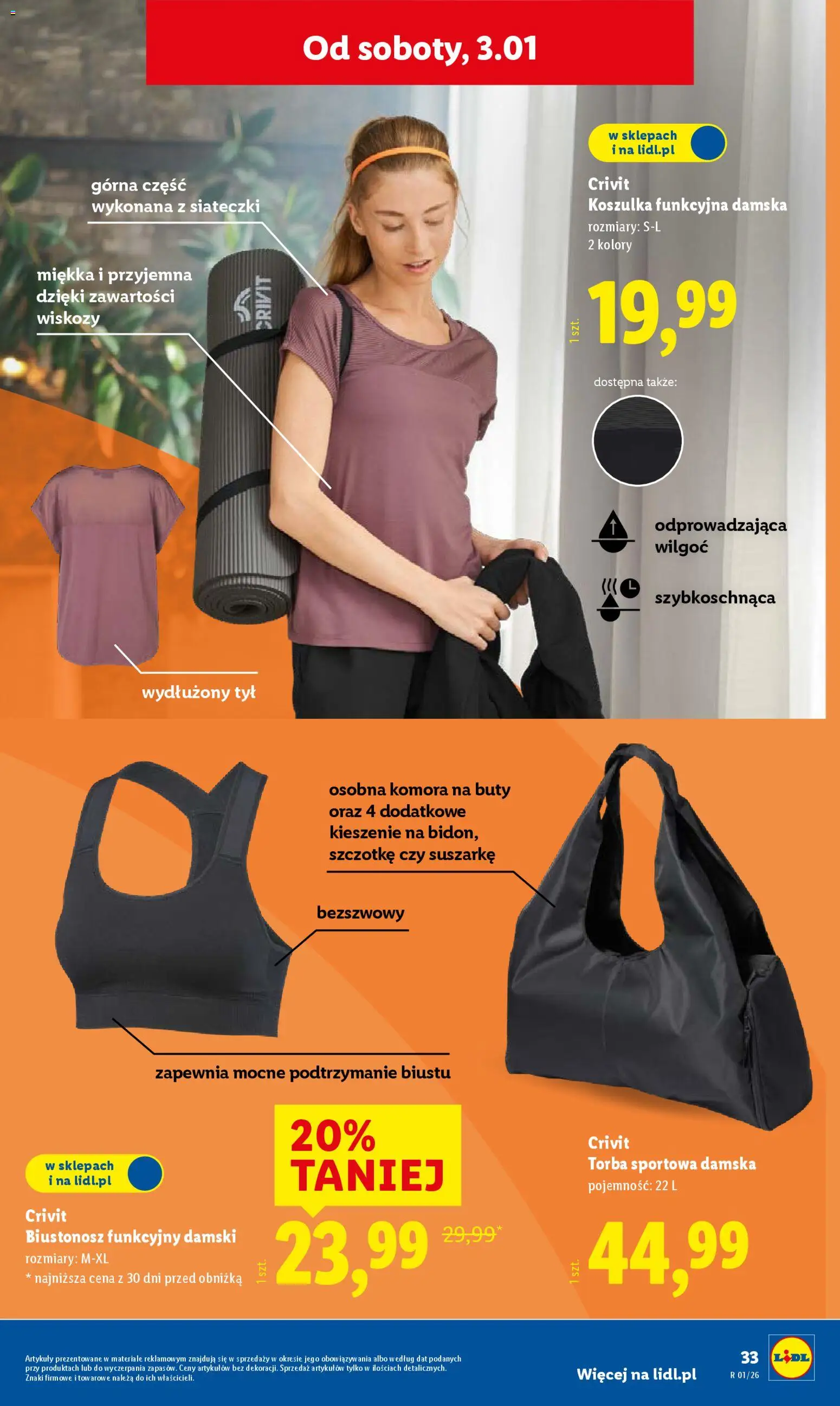 Lidl Katalog od 29.12.2025 | Strona: 39 | Produkty: Biustonosz, Buty, Torba, Torba sportowa
