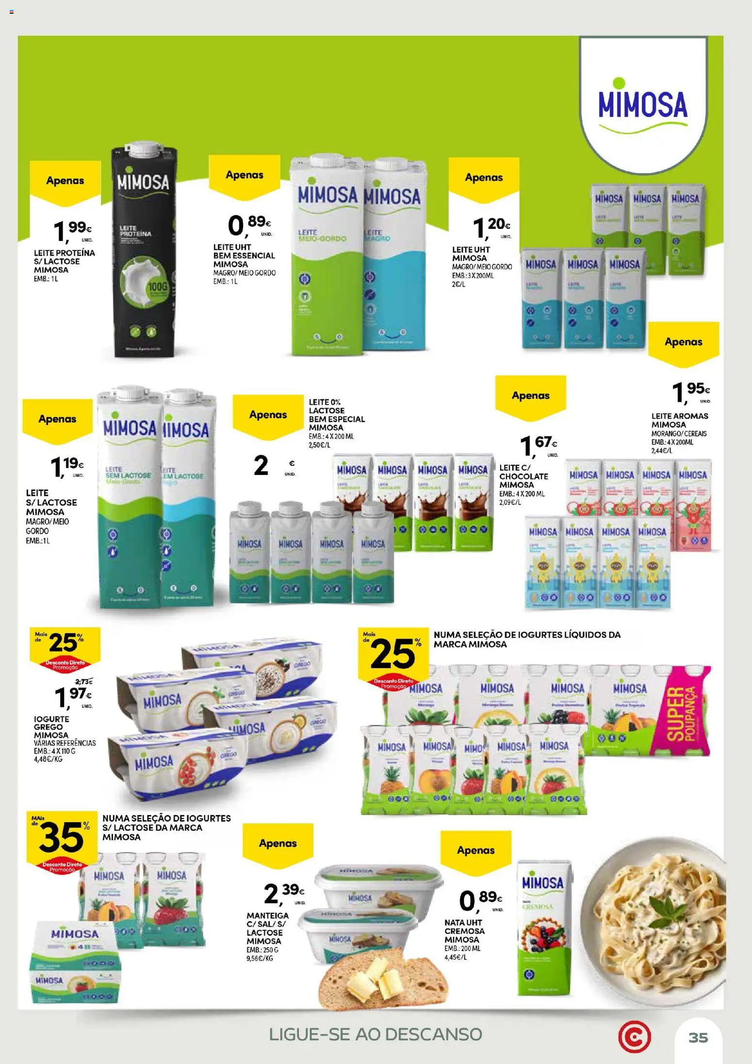 Continente Açores Momentos de pausa │ válido de 21.04.2026 | Página: 35 | Produtos: Leite proteina, Iogurtes, Nata, Cereais