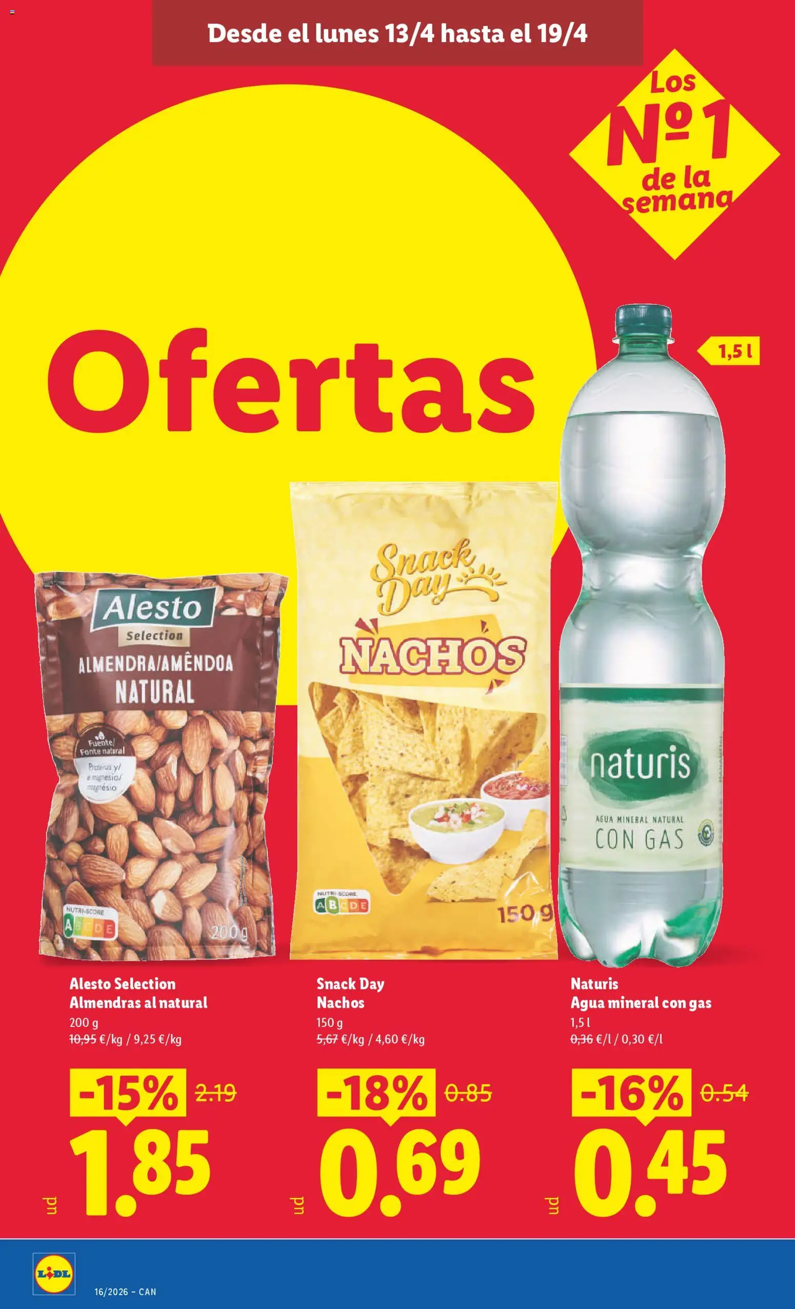 Lidl Canarias │ válido desde el 13.04.2026 | Página: 12 | Productos: Καλτσάκια μισά, Agua mineral