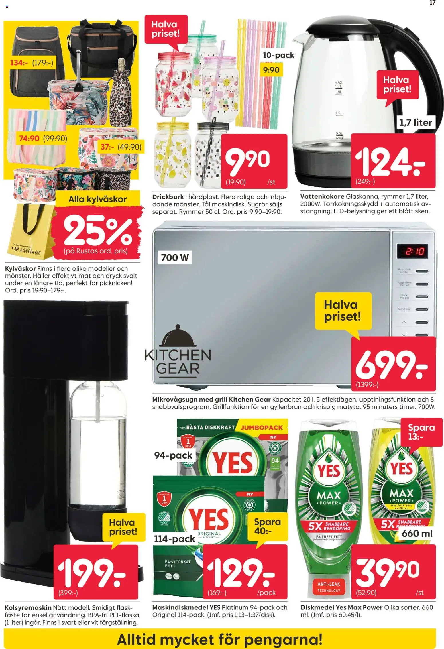 Rusta reklamblad aktuell från 13.04.2026 | Sida: 17 | Produkter: Grill, Doft, Citron, Kolsyremaskin