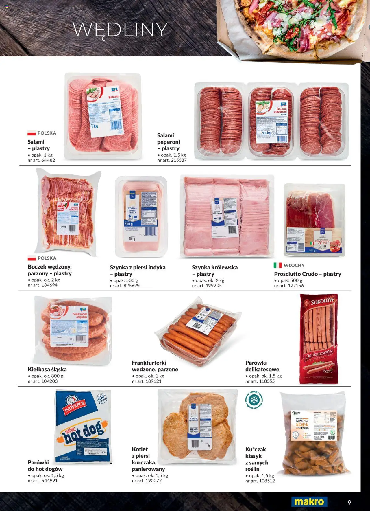 Makro Gazetka - Street Food od 27.03.2024 | Strona: 9 | Produkty: Kiełbasa, Szynka, Boczek, Wędliny
