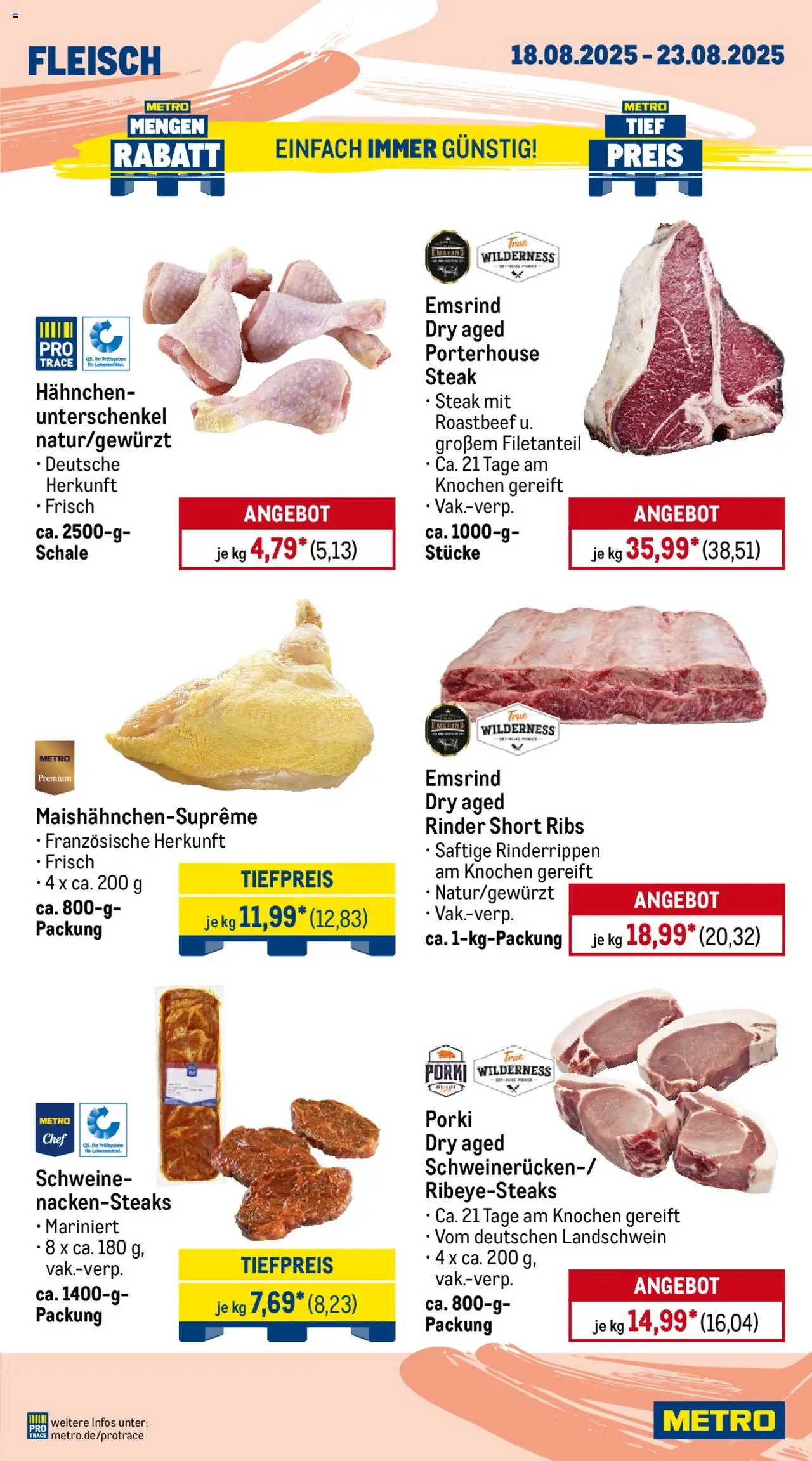 Metro Prospekt 	 - gültig ab dem 18.08.2025 | Seite: 3 | Produkte: Nackensteaks, Roastbeef, Steak, Fleisch