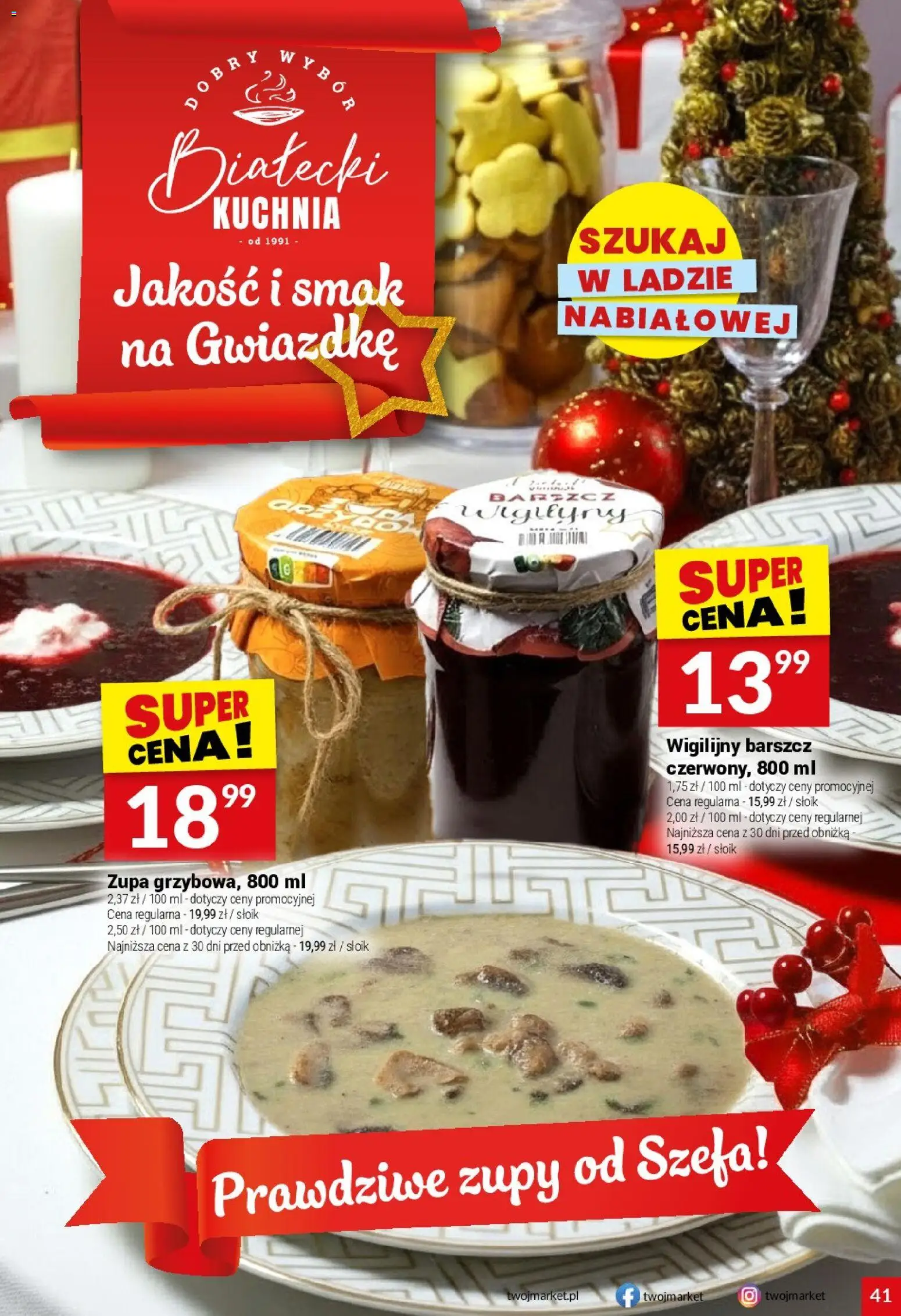 Twój Market Gazetka od 10.12.2025 | Strona: 41 | Produkty: Barszcz, Zupa