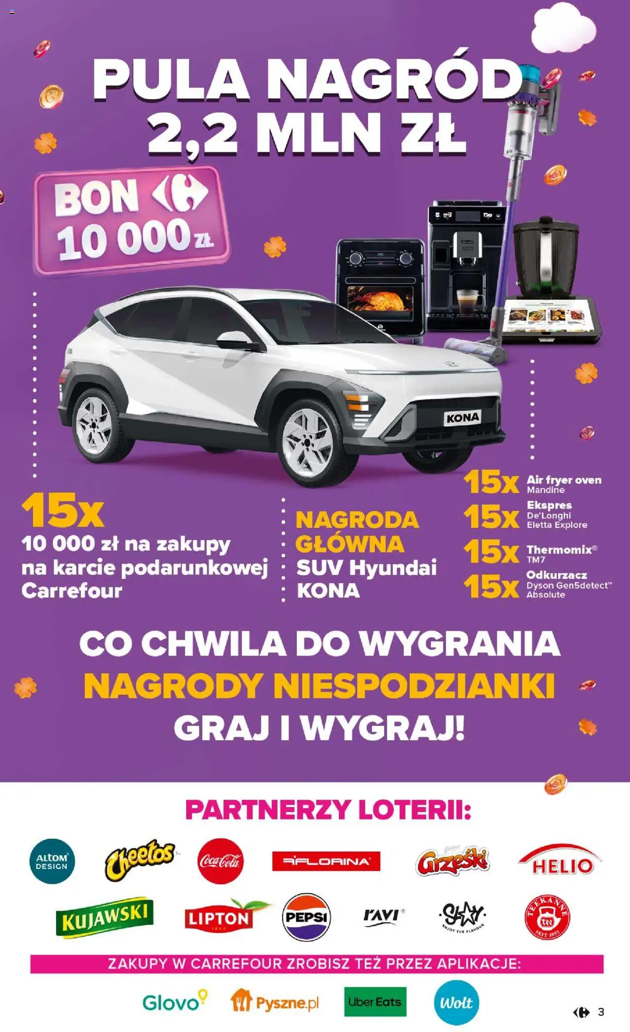 Carrefour Gazetka od 06.10.2025 | Strona: 3 | Produkty: Odkurzacz, Pepsi, Coca cola