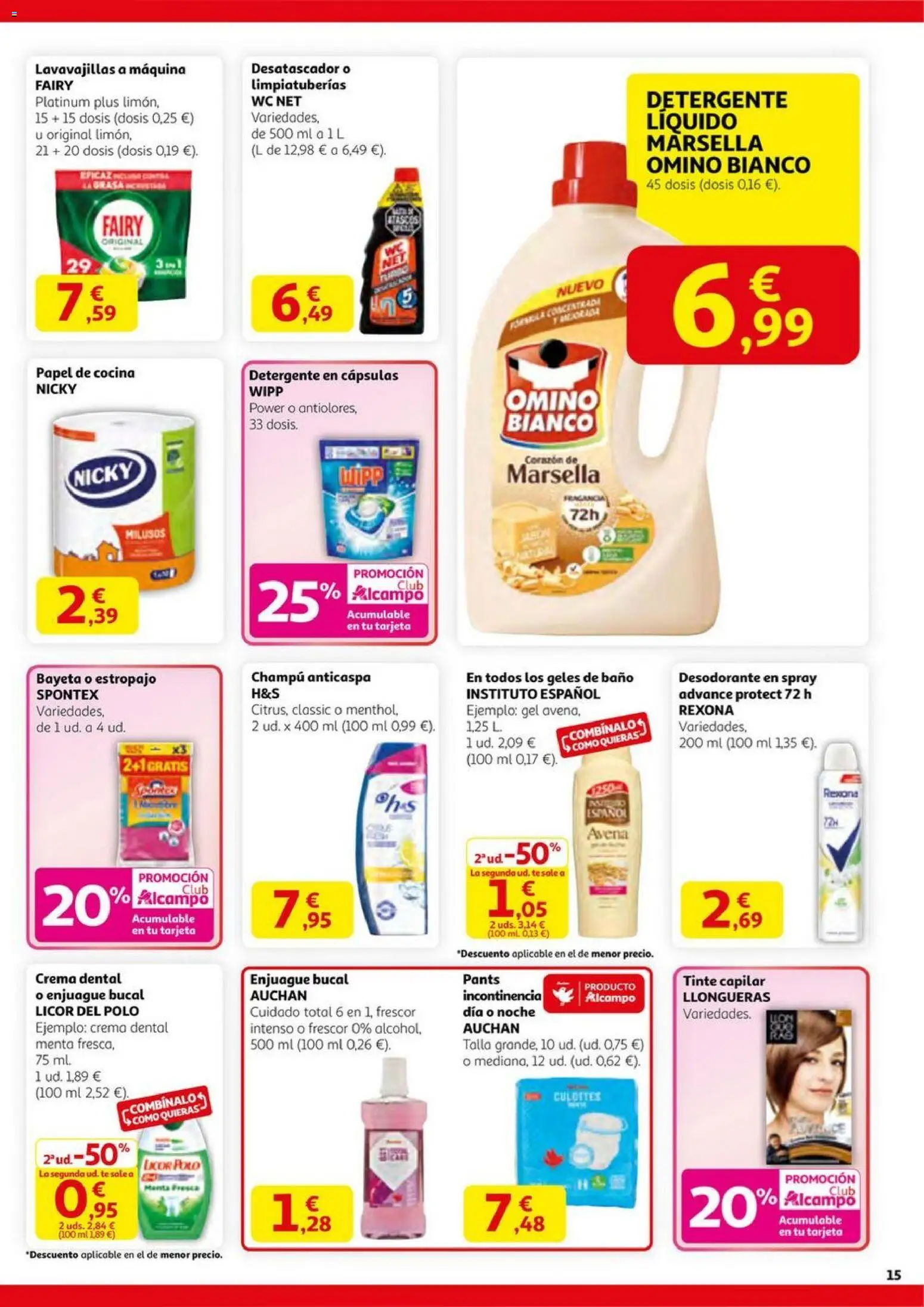 Alcampo -  Black Friday │ válido desde el 06.11.2025 | Página: 15 | Productos: Enjuague bucal, Té, Lavavajillas, Champú anticaspa