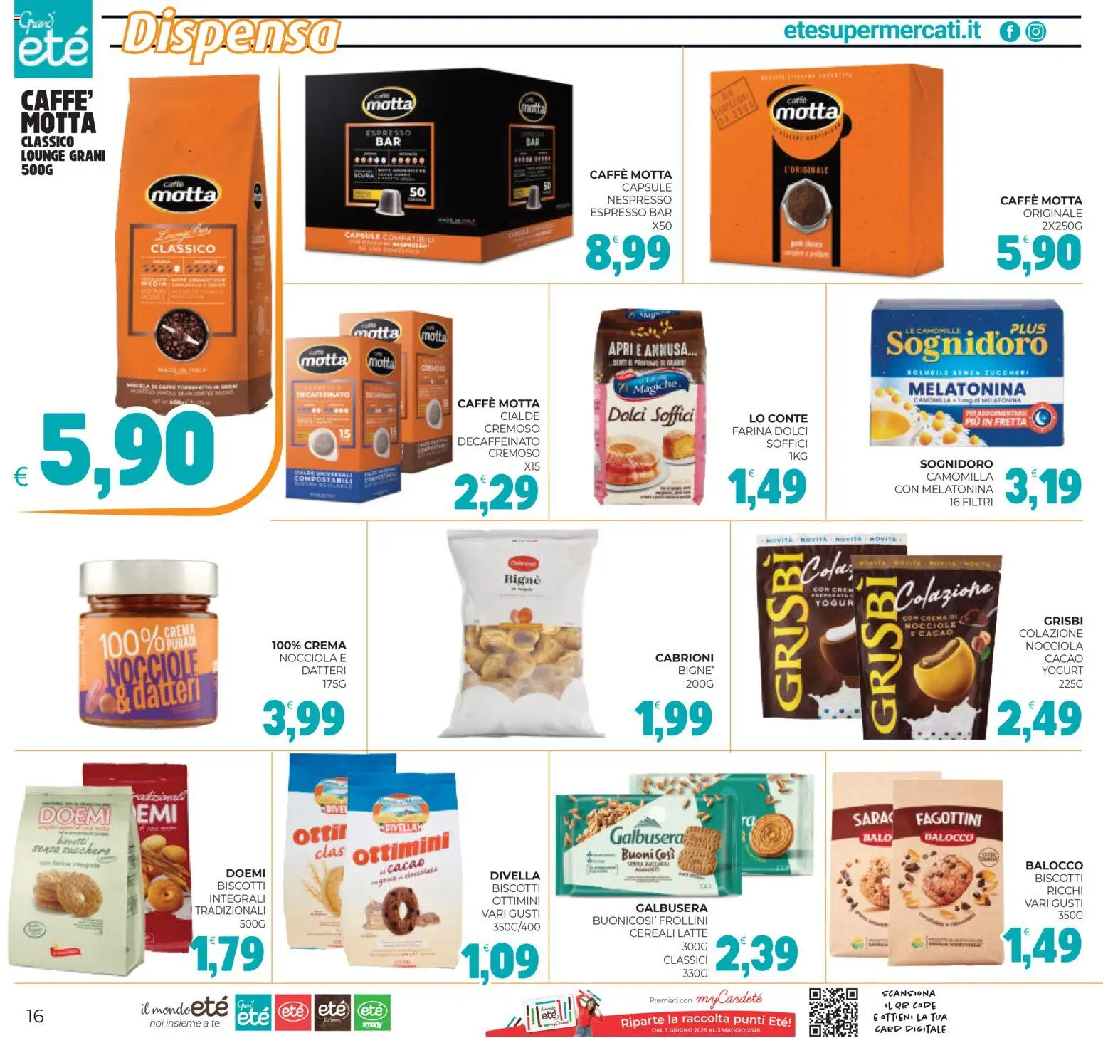 Volantino Eté del 27.02.2026 | Pagina: 16 | Prodotti: Crema, Caffè, Tè, Latte