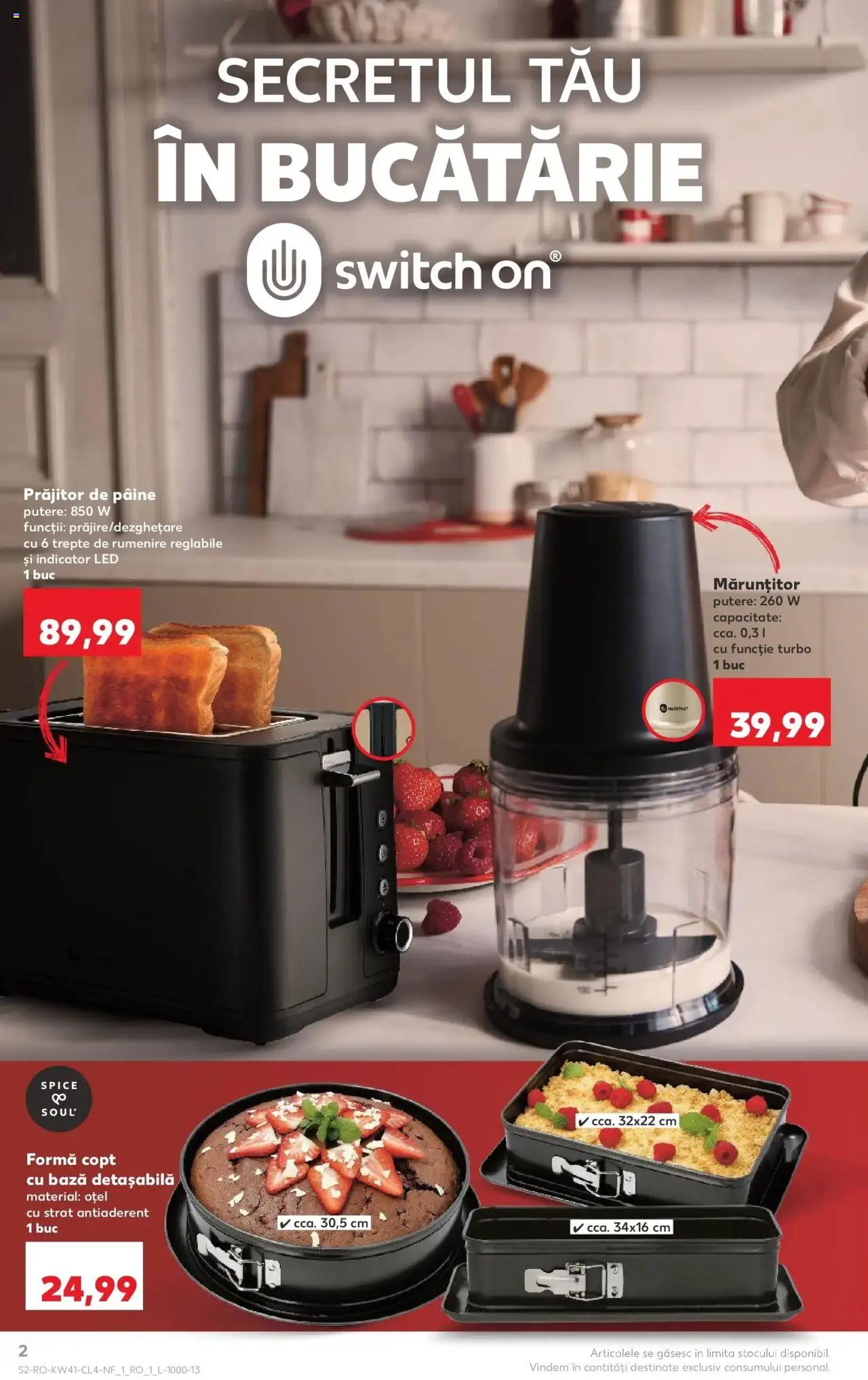 Noul catalog Kaufland – valabil de la 08.10.2025 | Pagină: 2 | Produse: Toaster, Bucătărie, Babak, Pâine