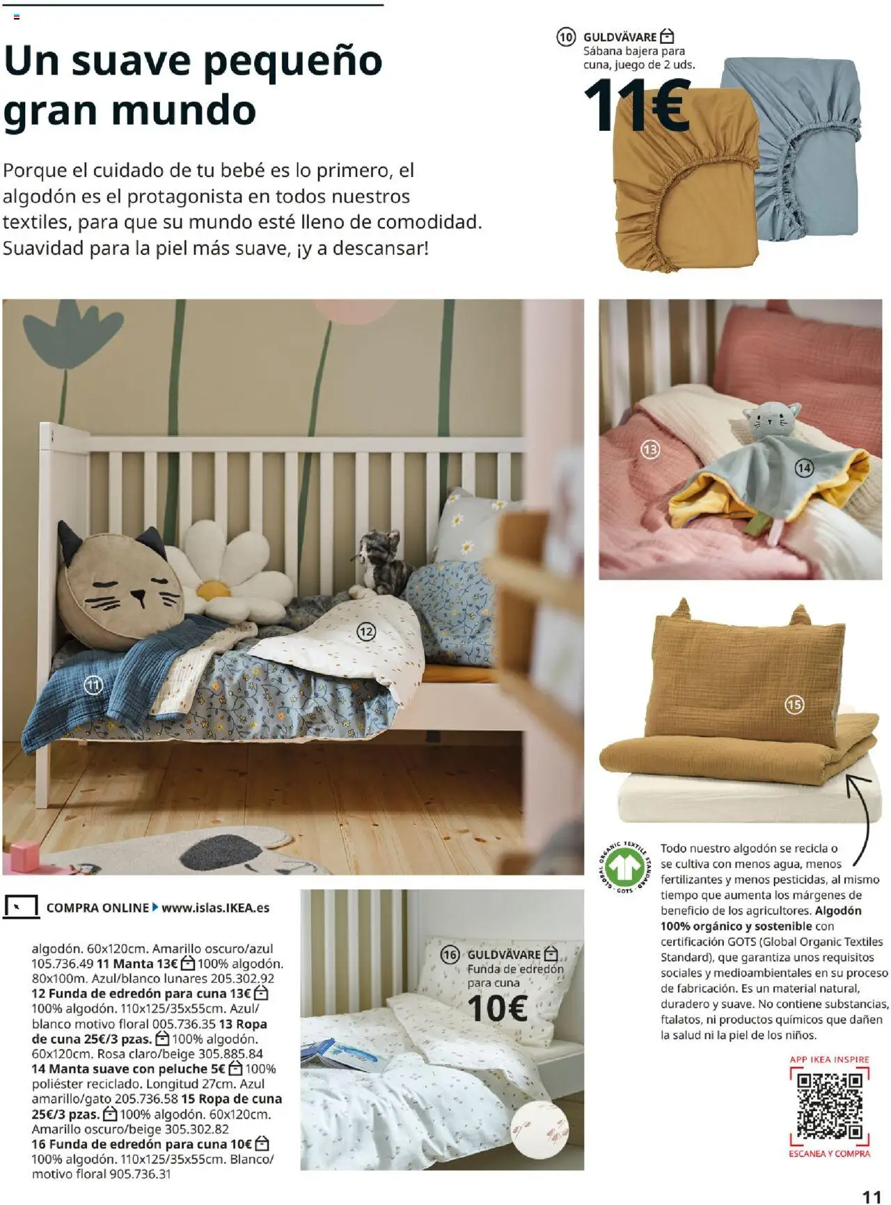 Catálogo IKEA y los niños │ válido desde el 01.09.2025 | Página: 11 | Productos: Edredón, Manta, Funda, Cuna
