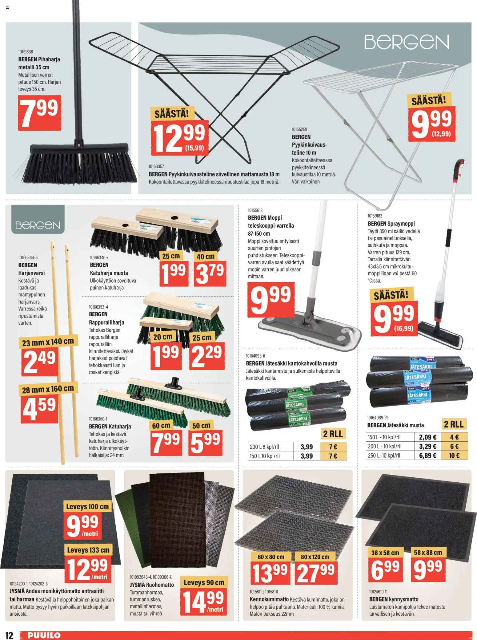 Puuilo tarjoukset – voimassa 02.03.2026 alkaen | Sivu: 12 | Tuotteet: Moppi, Matto, Kynnysmatto, Voi