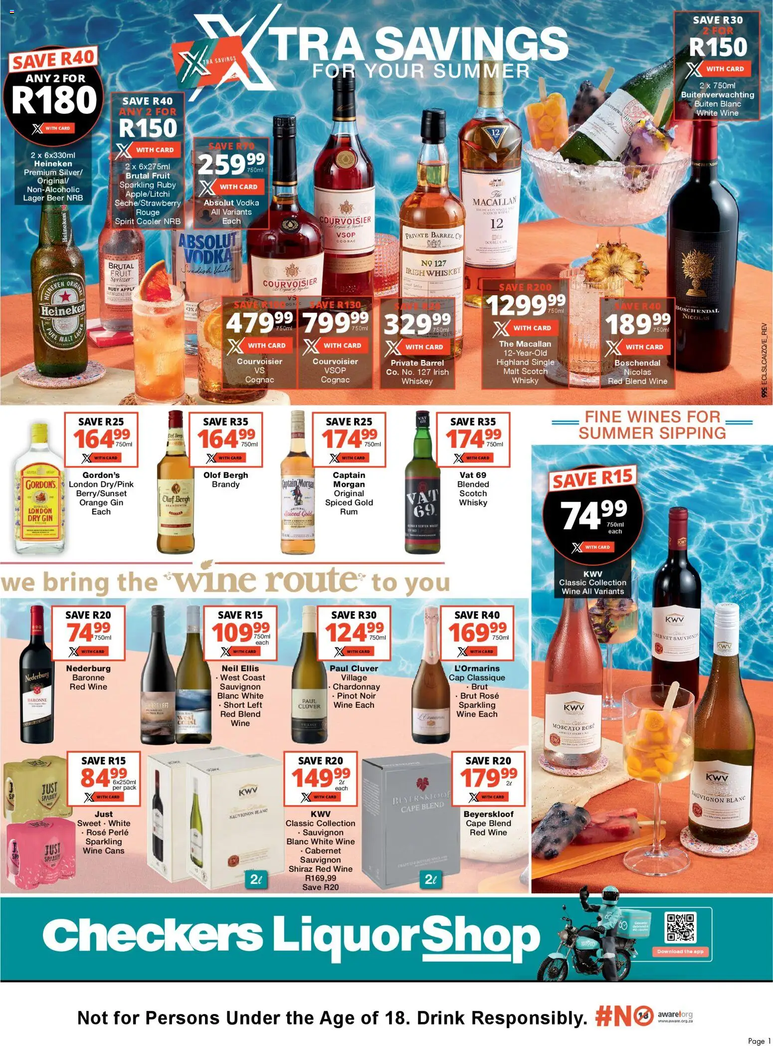 New Checkers catalogue – valid from 24.10.2025 | Page: 1 | Products: Cooler, Beer, Vodka, Whiskey
