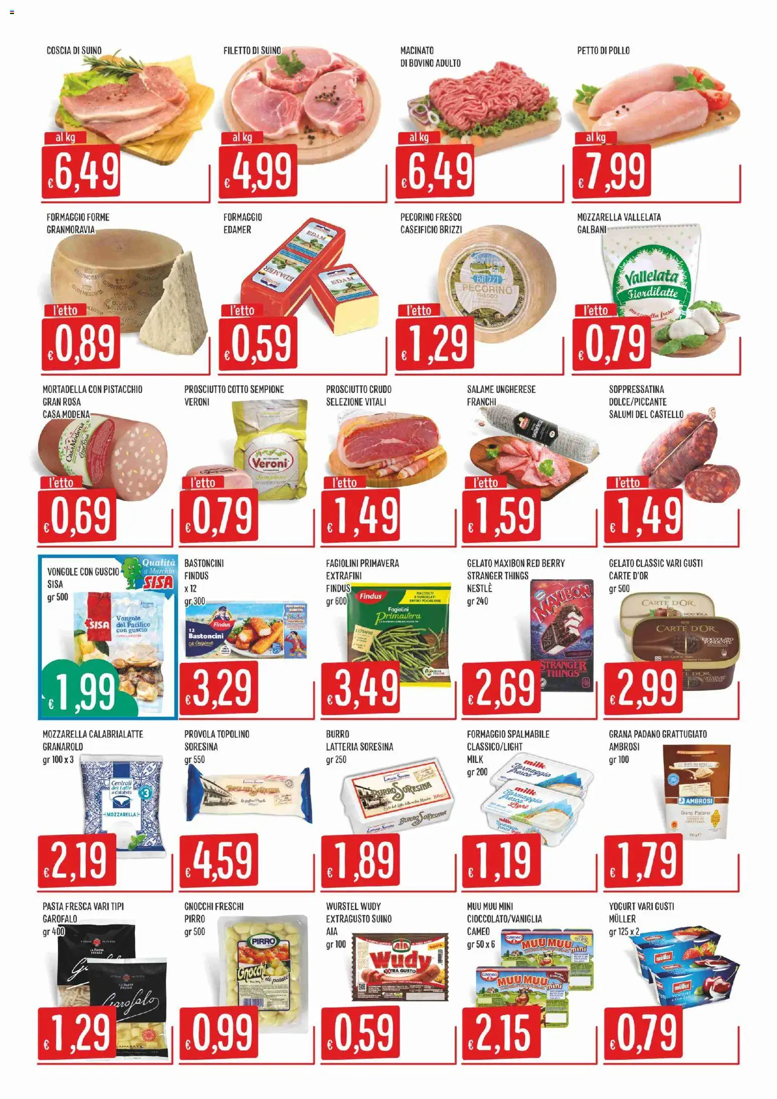 Volantino SISA del 07.04.2026 | Pagina: 2 | Prodotti: Mozzarella, Burro, Gnocchi, Pecorino