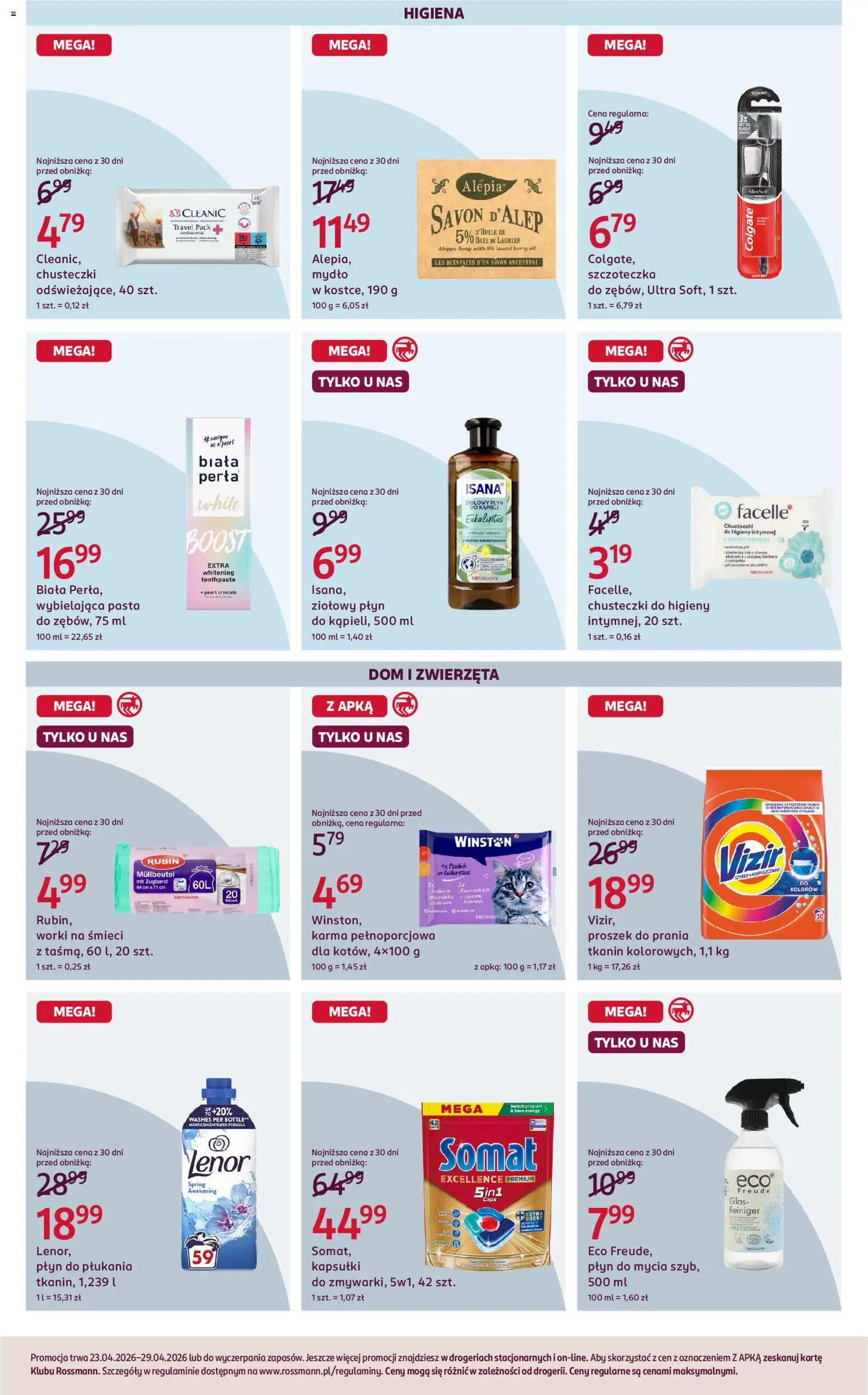 Rossmann gazetka od 23.04.2026 | Strona: 6 | Produkty: Mydło, Proszek do prania, Sól