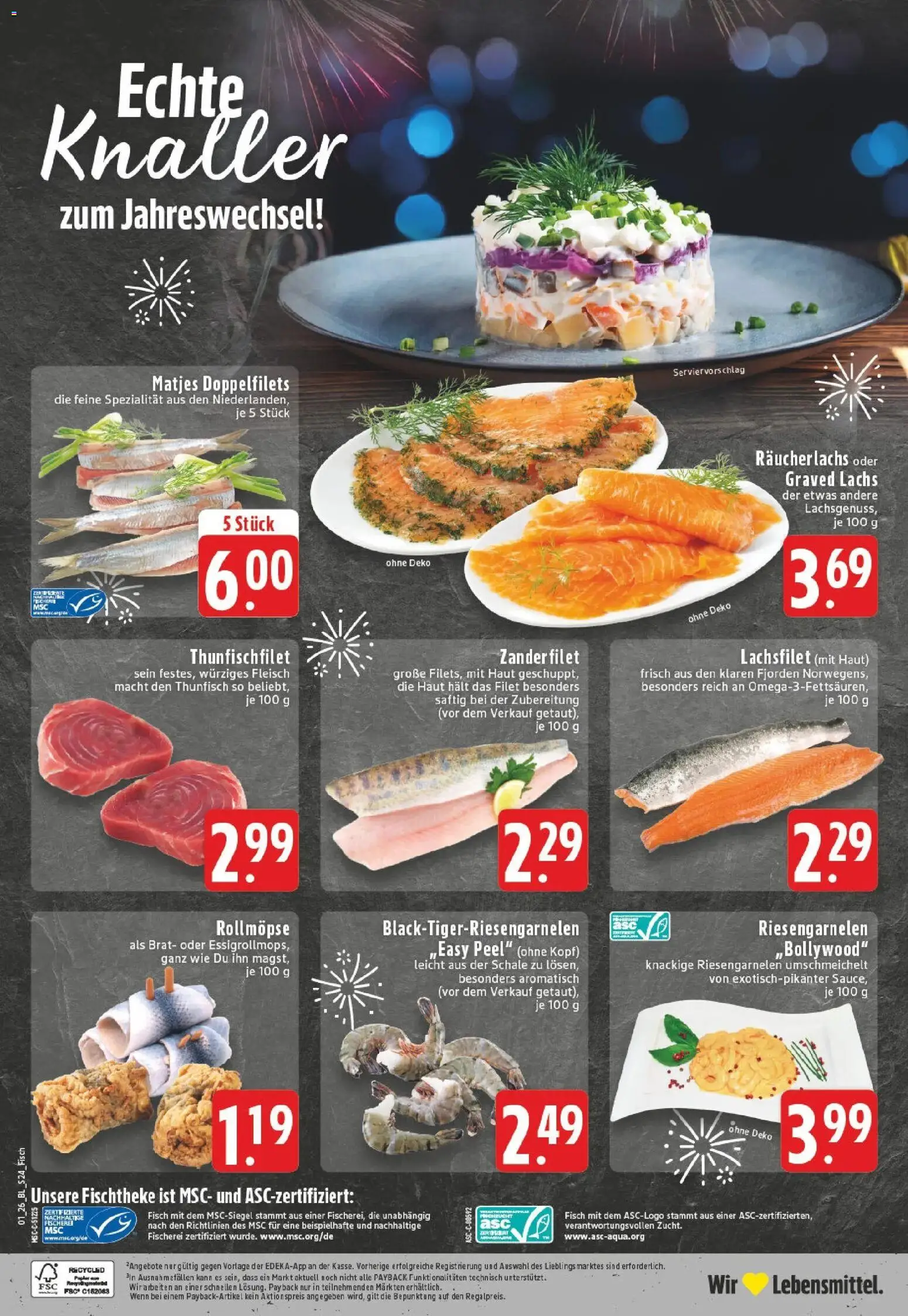 Edeka prospekt Ahlen	 – gültig ab 28.12.2025 | Seite: 26 | Produkte: Thunfisch, Fisch, Lachs, Fleisch