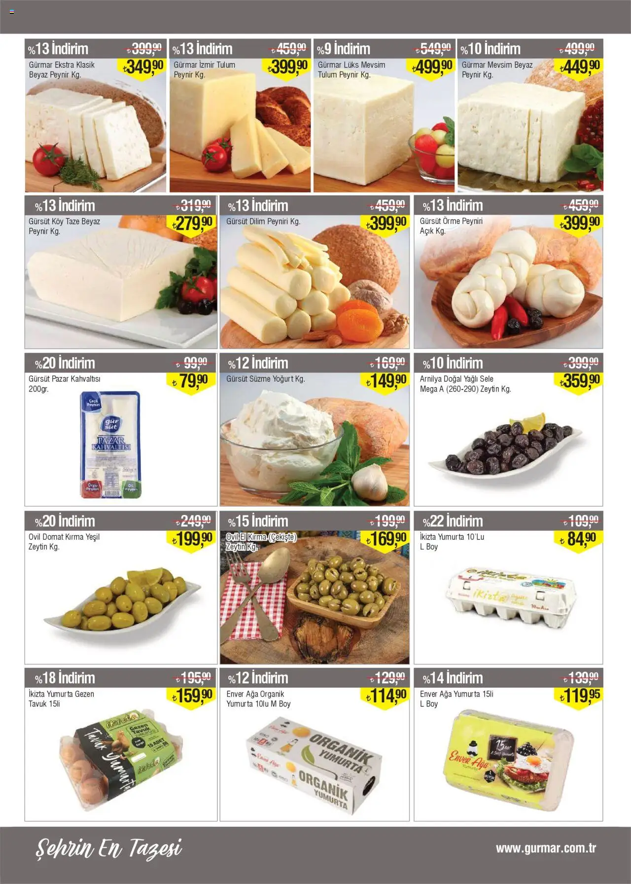 Gürmar - Katalog - 16.10.2025 tarihinden itibaren geçerlidir | Sayfa: 3 | Ürünler: Yoğurt, Yumurta, Tulum, Zeytin
