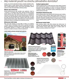 Asfaltovaný pás so sklenenou vložkou BITU-STICK PERGOLA, šírka 0,5 m, rola 2,5 m², podkladná a poistná izolácia pod šindle │ platný od 01.04.2025 | Strana: 83